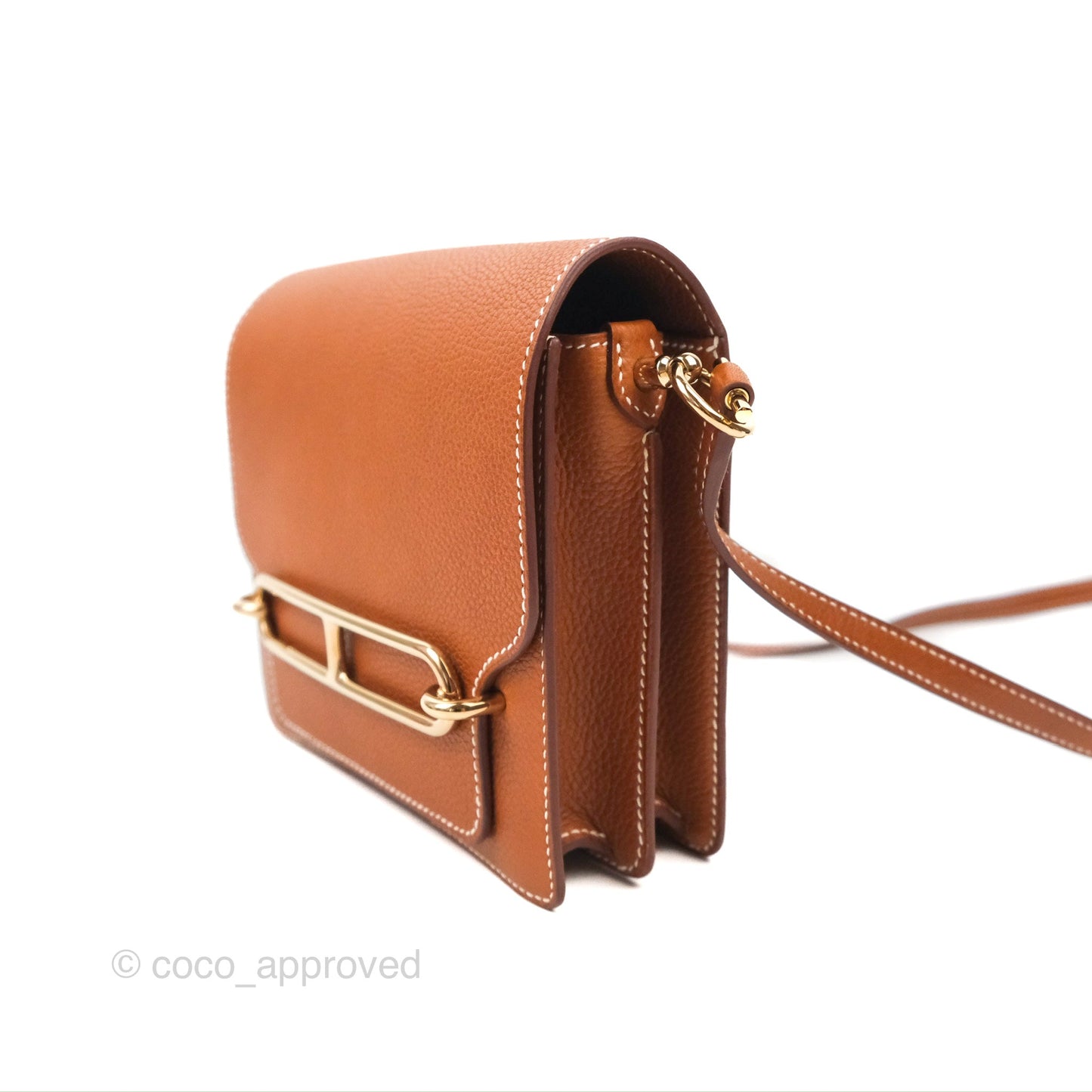 Hermès Roulis Mini 18 Gold Fauve Barenia Gold Hardware