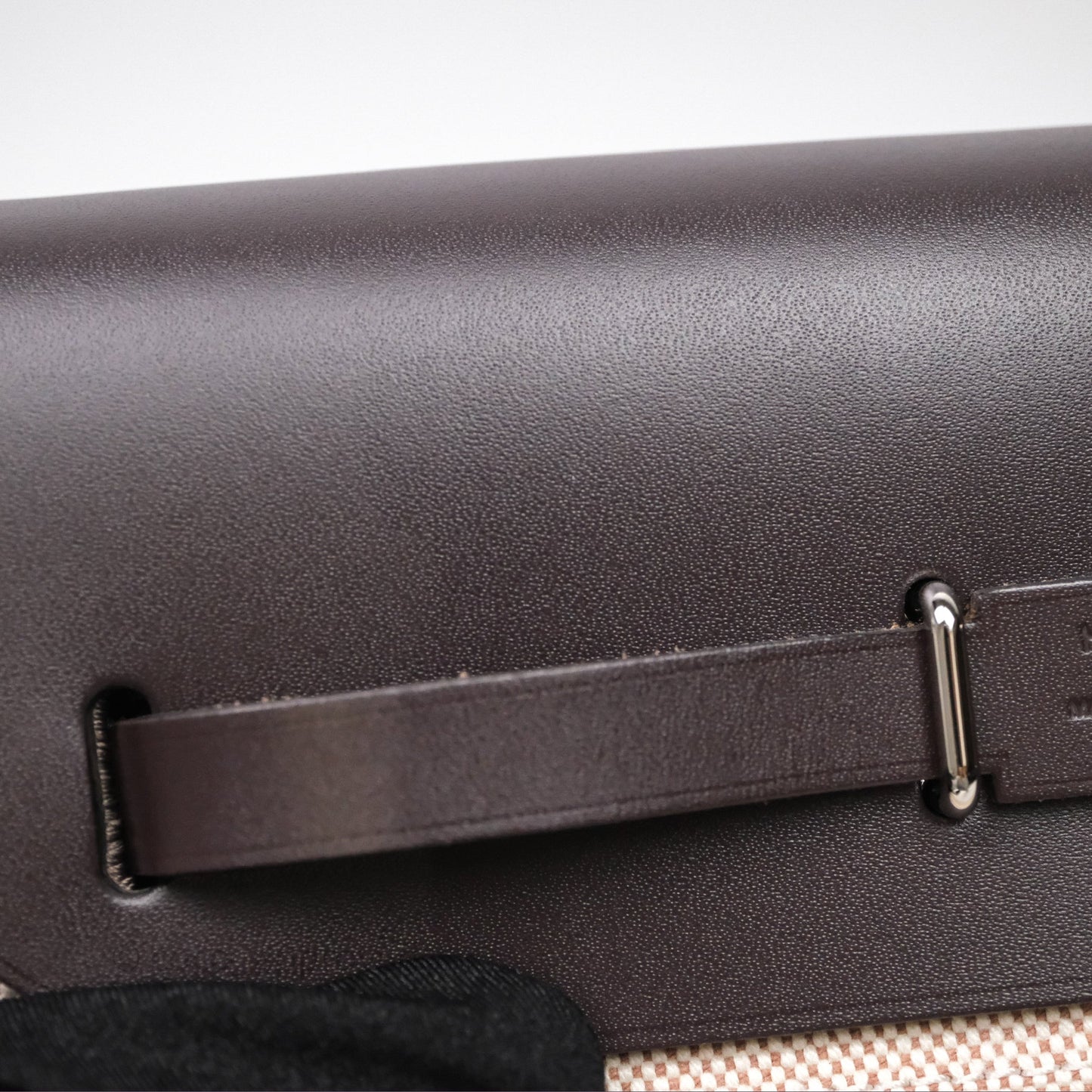 Hermès Mini Herbag Ebene 46 Canvas Palladium Hardware