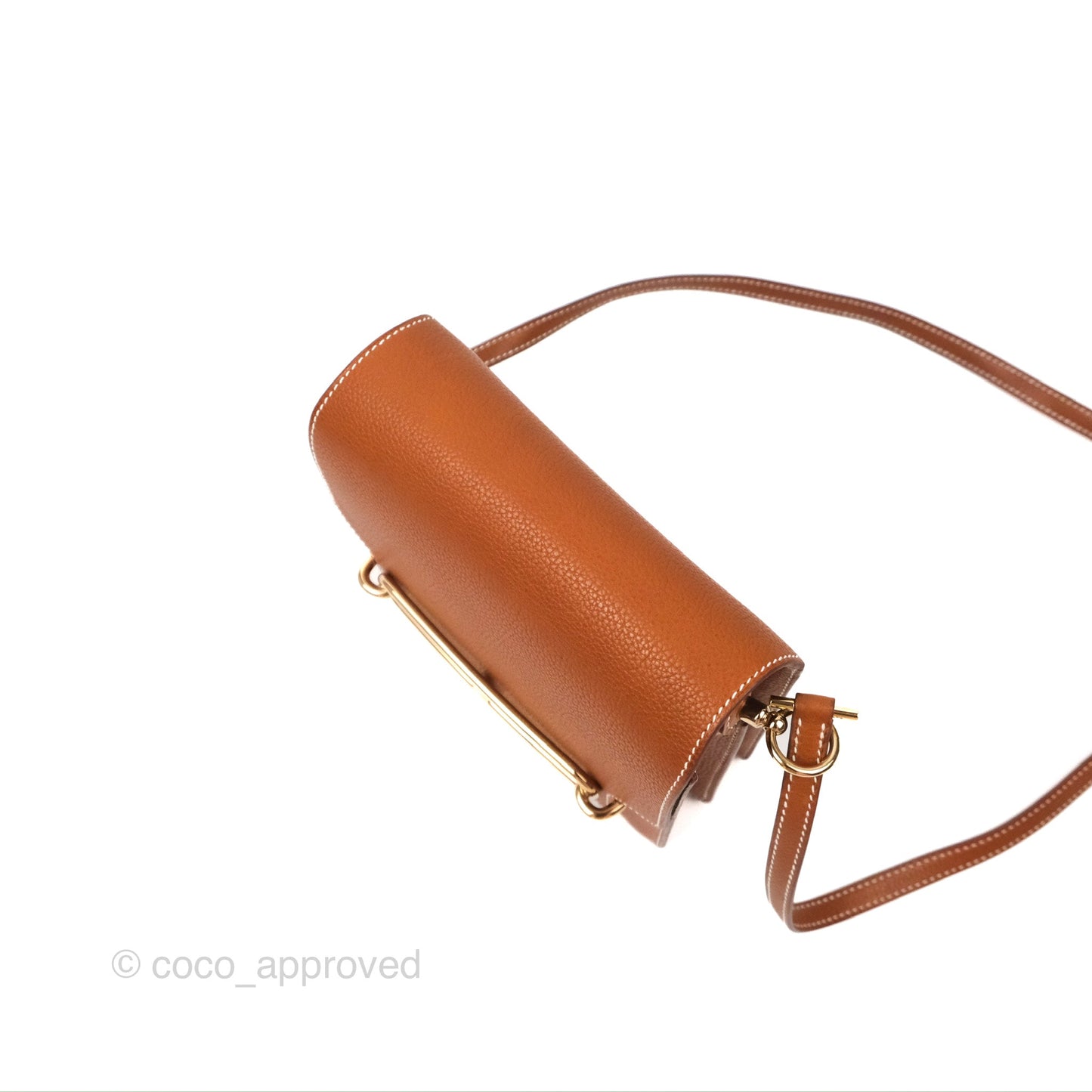 Hermès Roulis Mini 18 Gold Fauve Barenia Gold Hardware