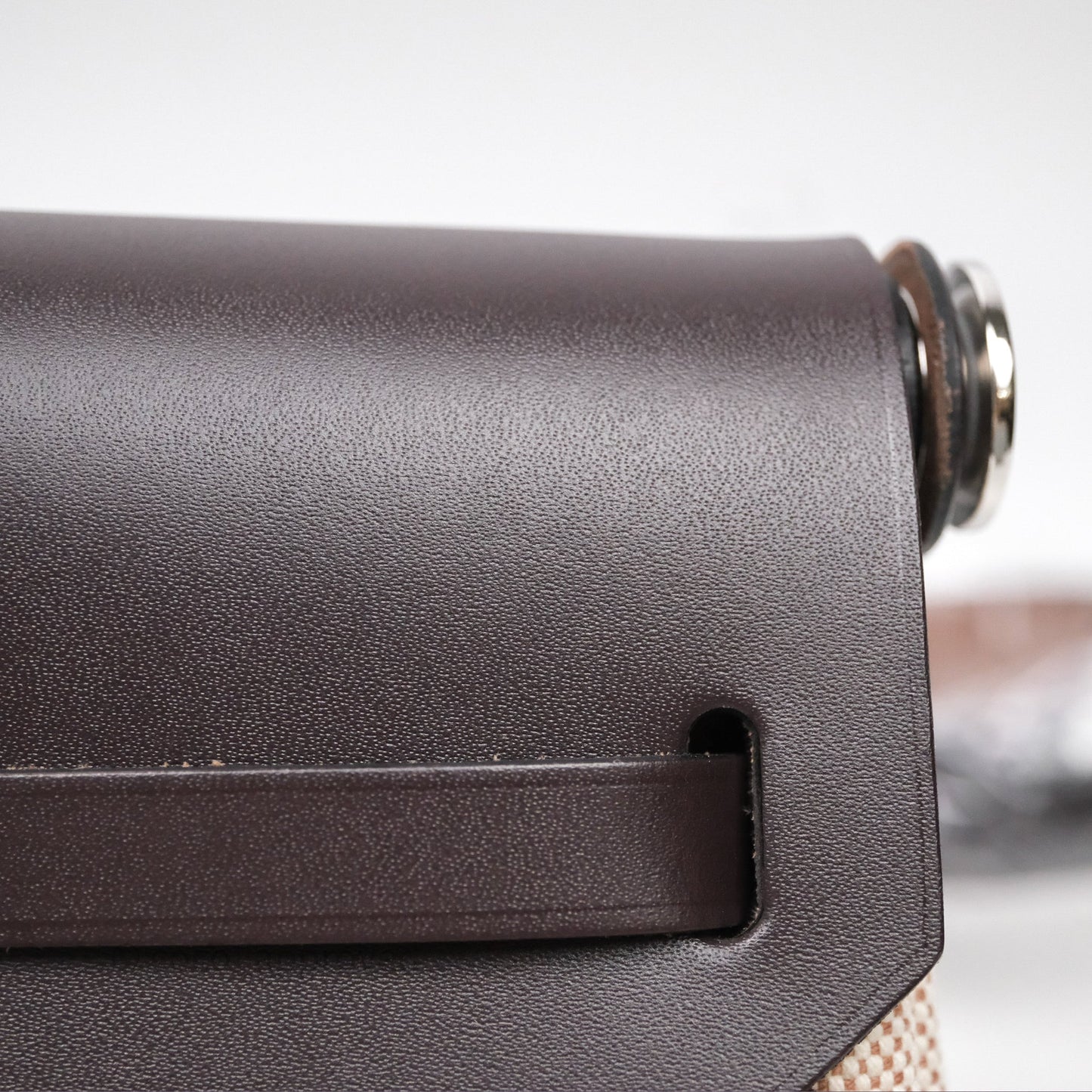 Hermès Mini Herbag Ebene 46 Canvas Palladium Hardware