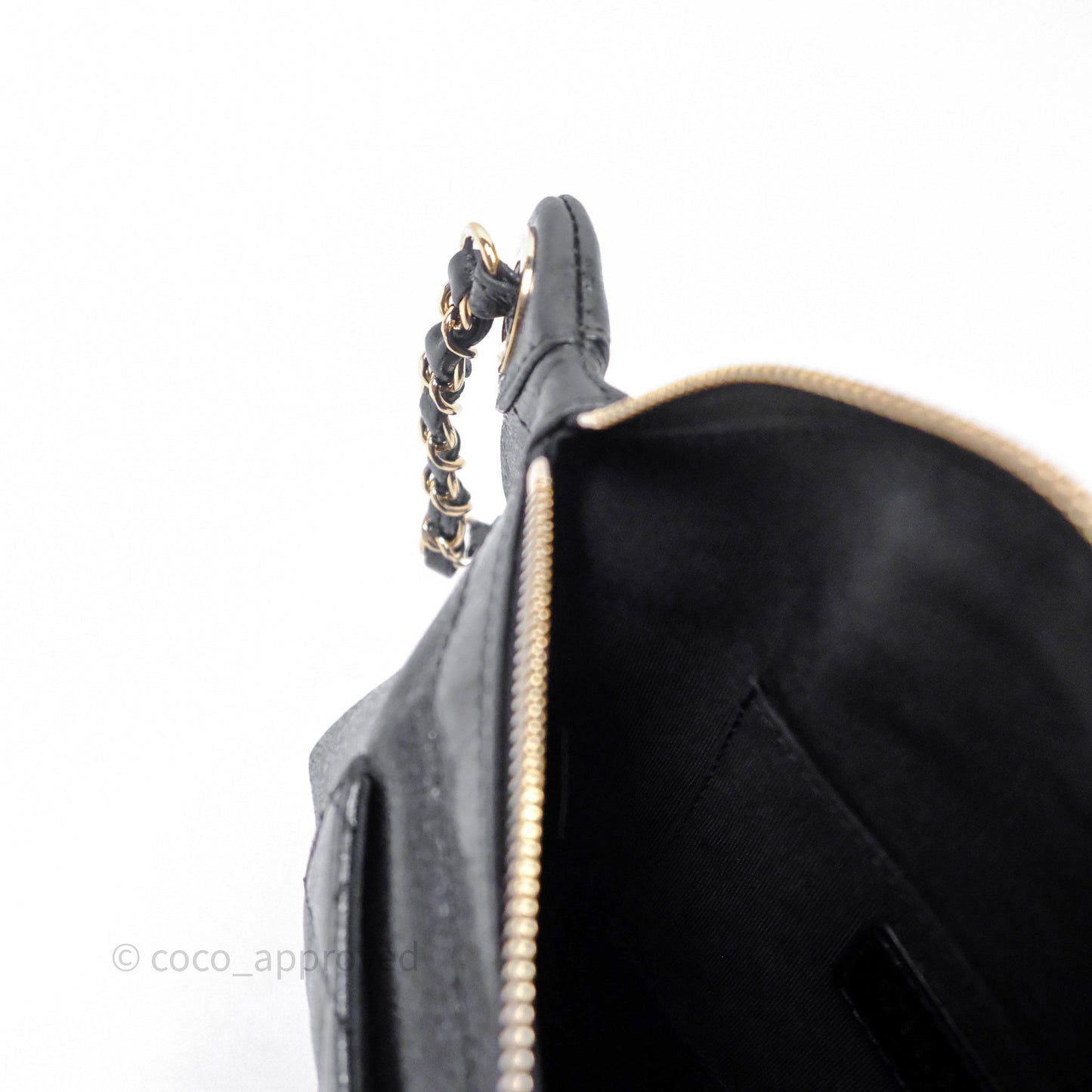Chanel Waist Bag Black Crumpled Glazed Lambskin Gold Hardware