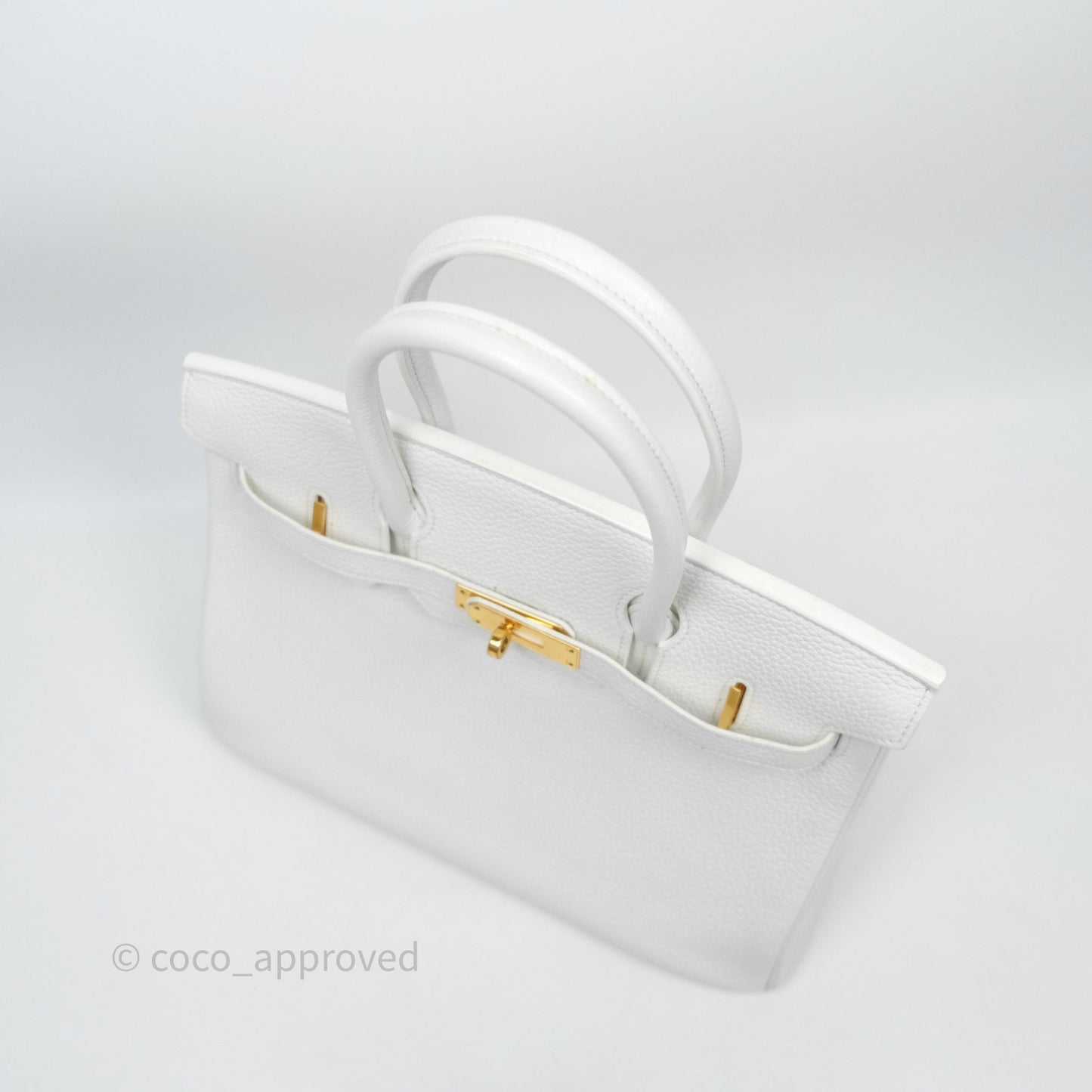 Hermès Birkin 30 Retourne Blanc 01 Clemence Gold Hardware