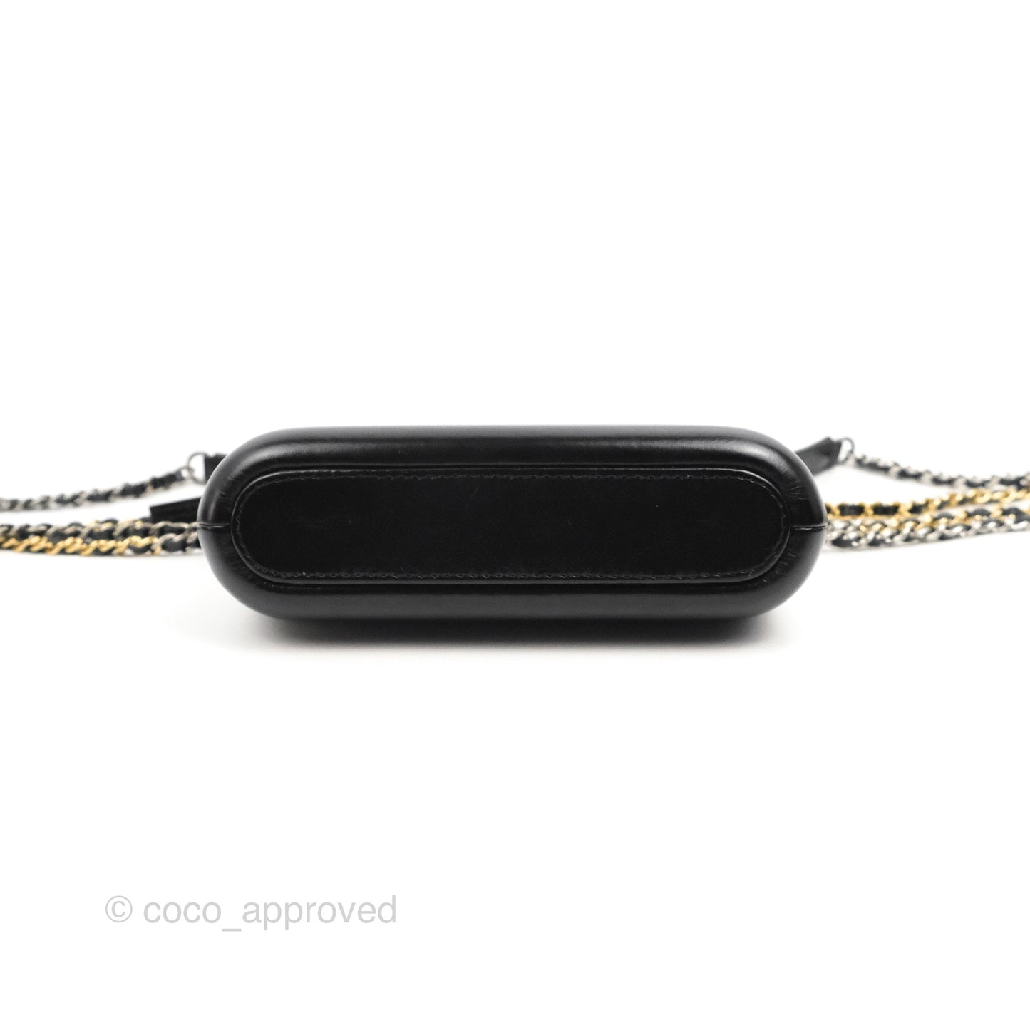 Chanel Gabrielle Clutch With Chain Aged Calfskin Beige/ Black Mixed Hardware
