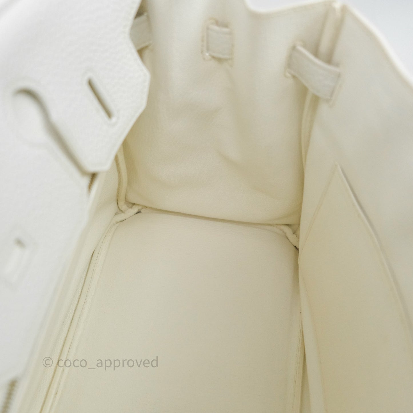 Hermès Birkin 30 Retourne Blanc 01 Clemence Gold Hardware