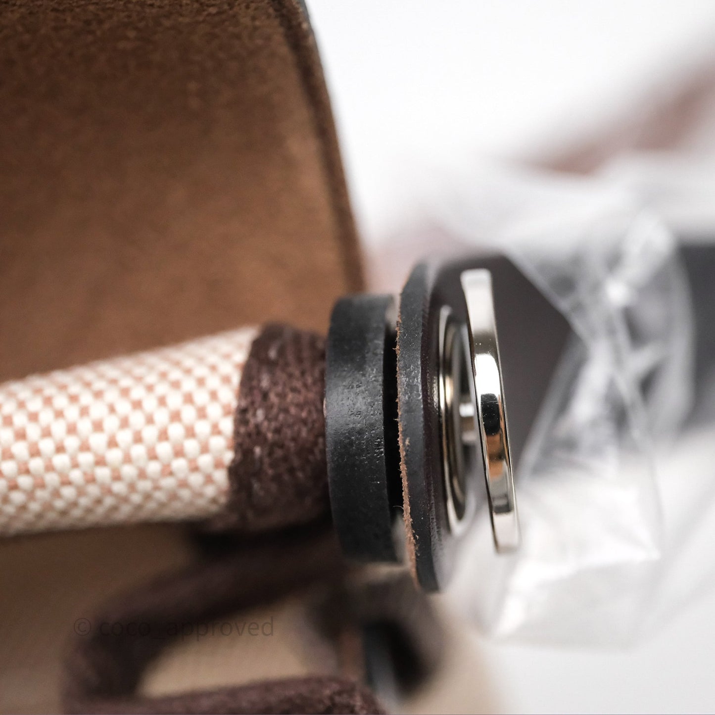Hermès Mini Herbag Ebene 46 Canvas Palladium Hardware