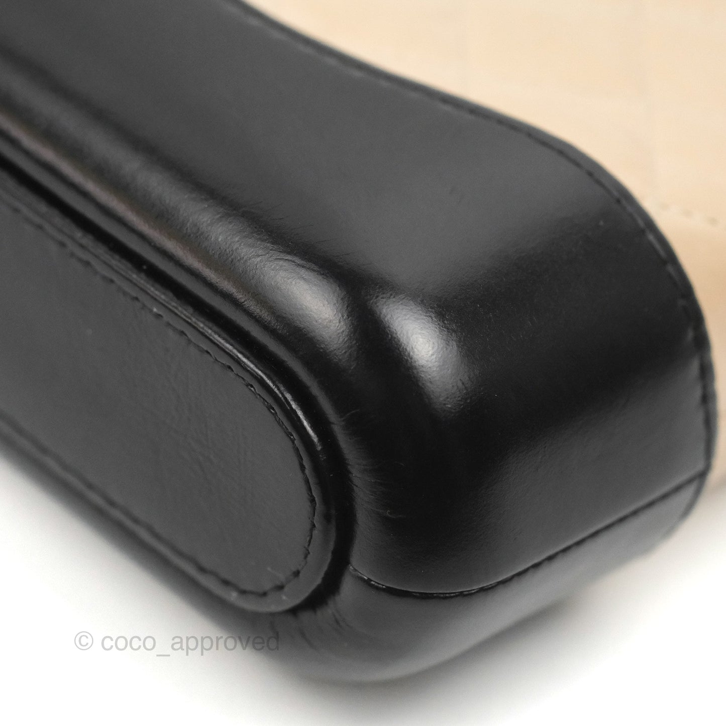 Chanel Gabrielle Clutch With Chain Aged Calfskin Beige/ Black Mixed Hardware