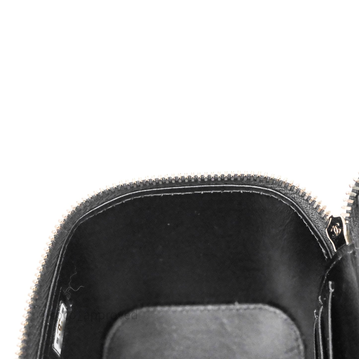 Chanel Vanity Rectangular Metal Top Handle Black Lambskin Aged Gold Hardware