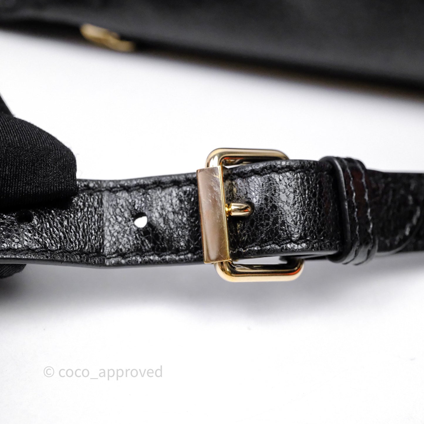 Chanel Waist Bag Black Crumpled Glazed Lambskin Gold Hardware