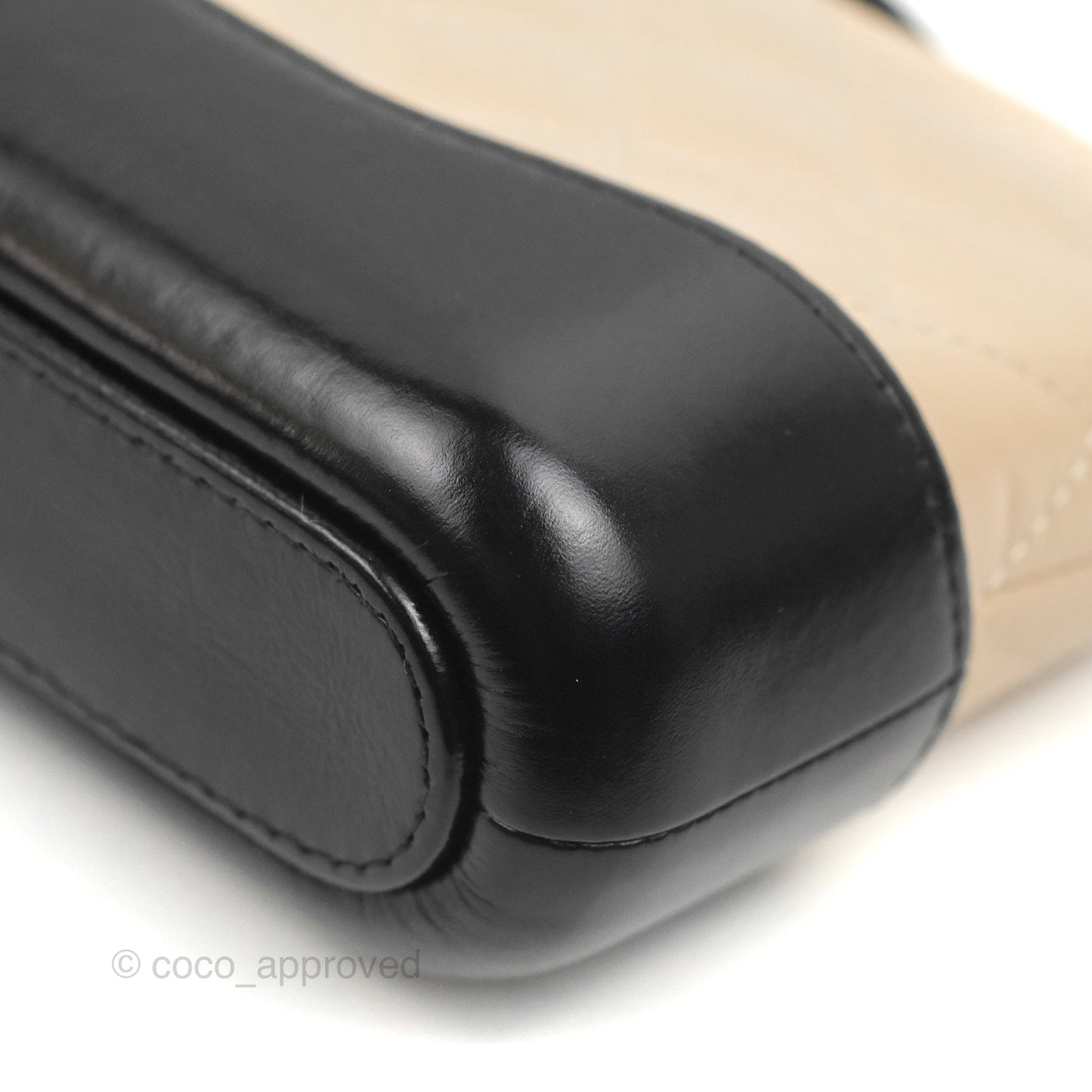 Chanel Gabrielle Clutch With Chain Aged Calfskin Beige/ Black Mixed Hardware