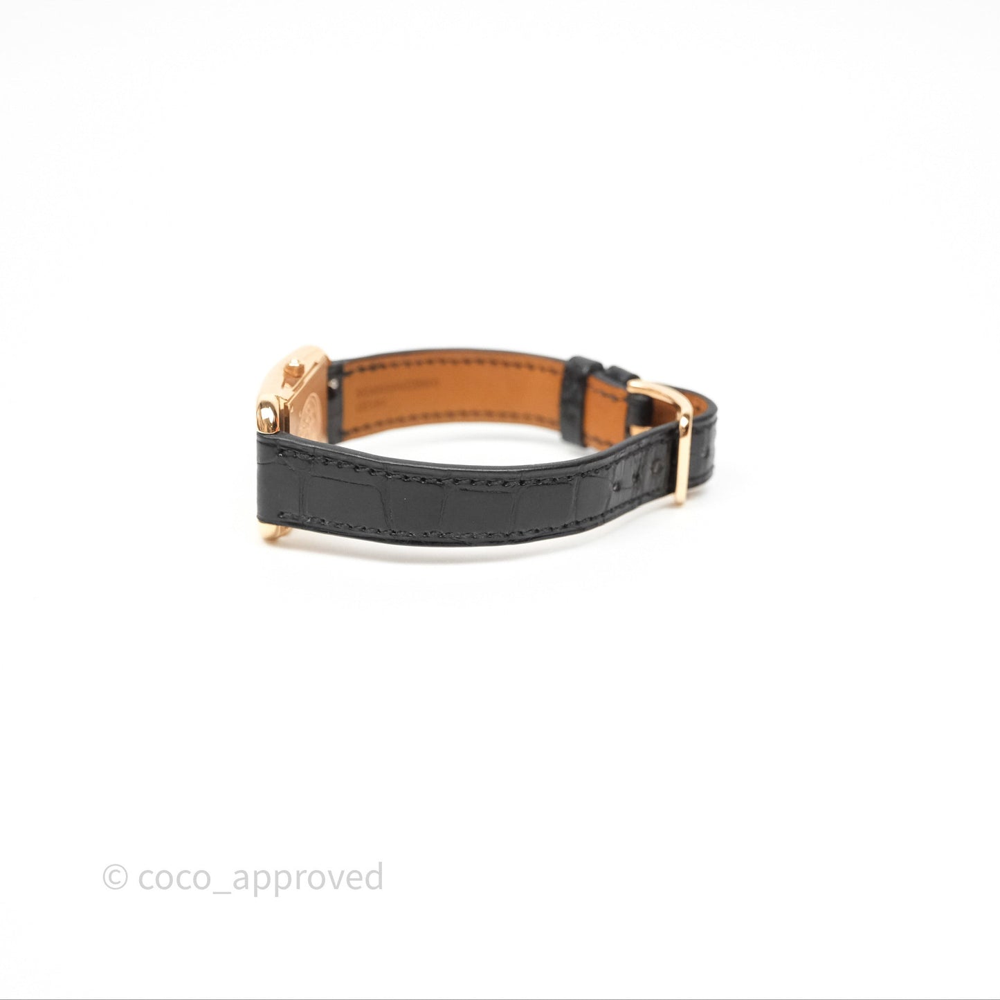 Hermès Cape Cod Watch Diamonds Black Noir 89 Rose Gold Hardware