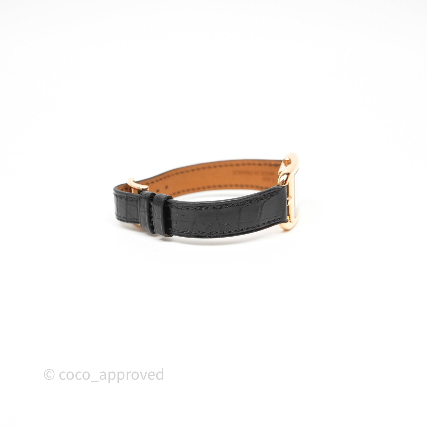 Hermès Cape Cod Watch Diamonds Black Noir 89 Rose Gold Hardware
