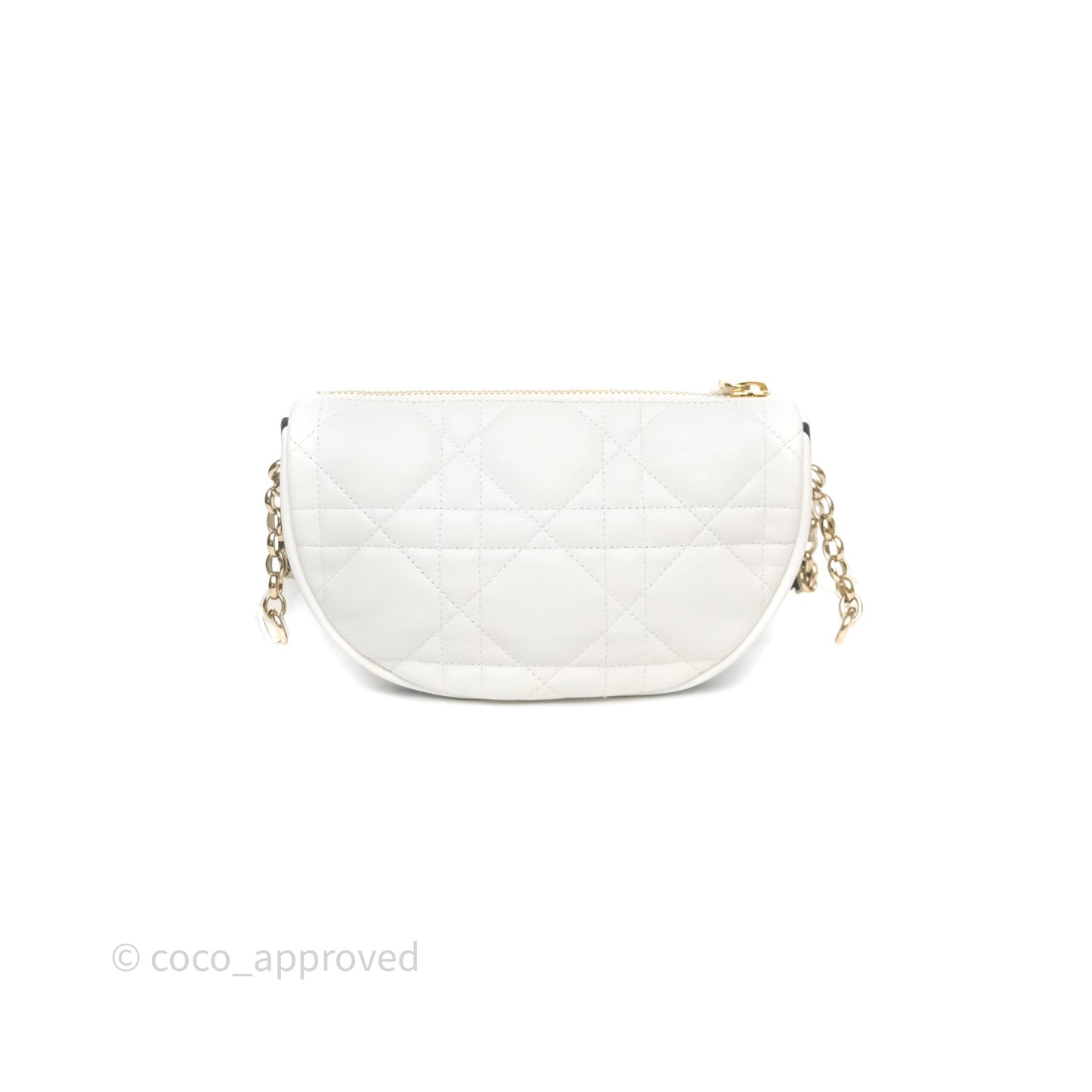 Dior Small Vibe Hobo Bag White Cannage Lambskin