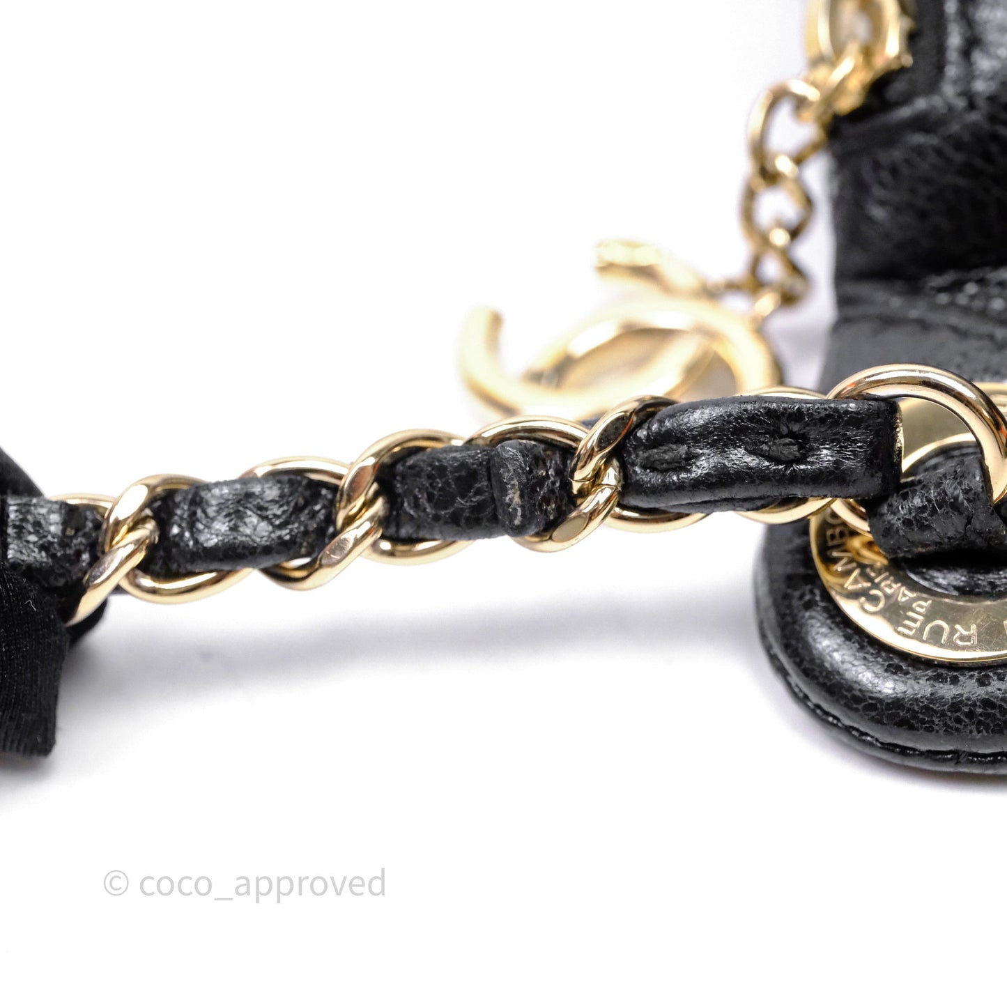 Chanel Waist Bag Black Crumpled Glazed Lambskin Gold Hardware