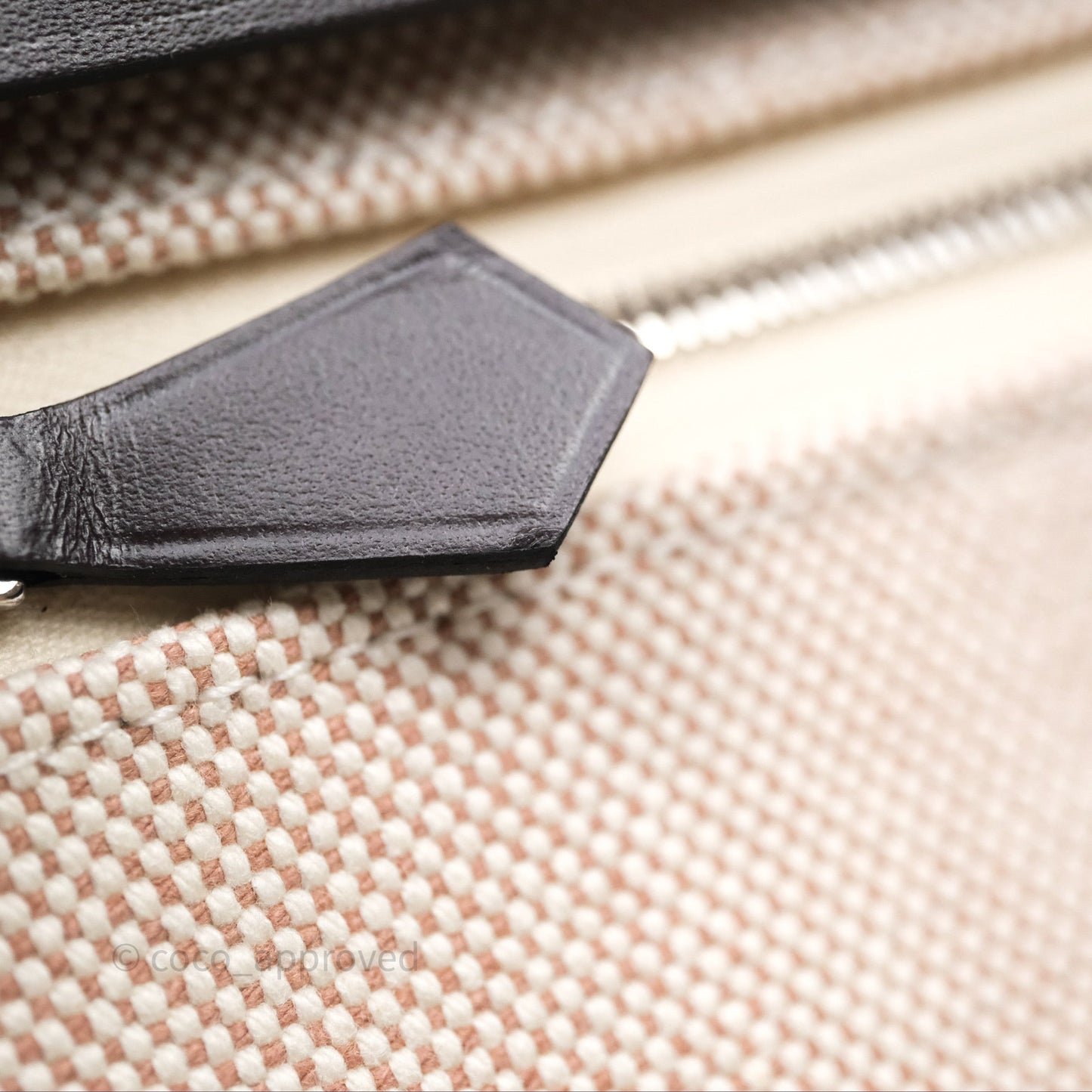 Hermès Mini Herbag Ebene 46 Canvas Palladium Hardware