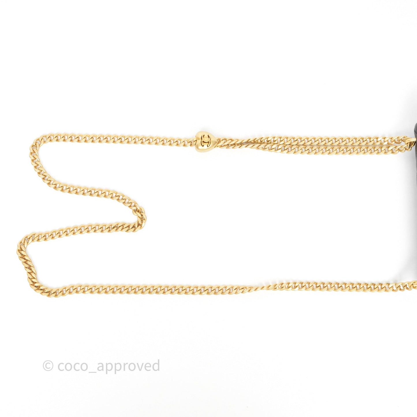 Chanel Mini Flap Bag Heart Adjustable Chain Black Caviar Aged Gold Hardware