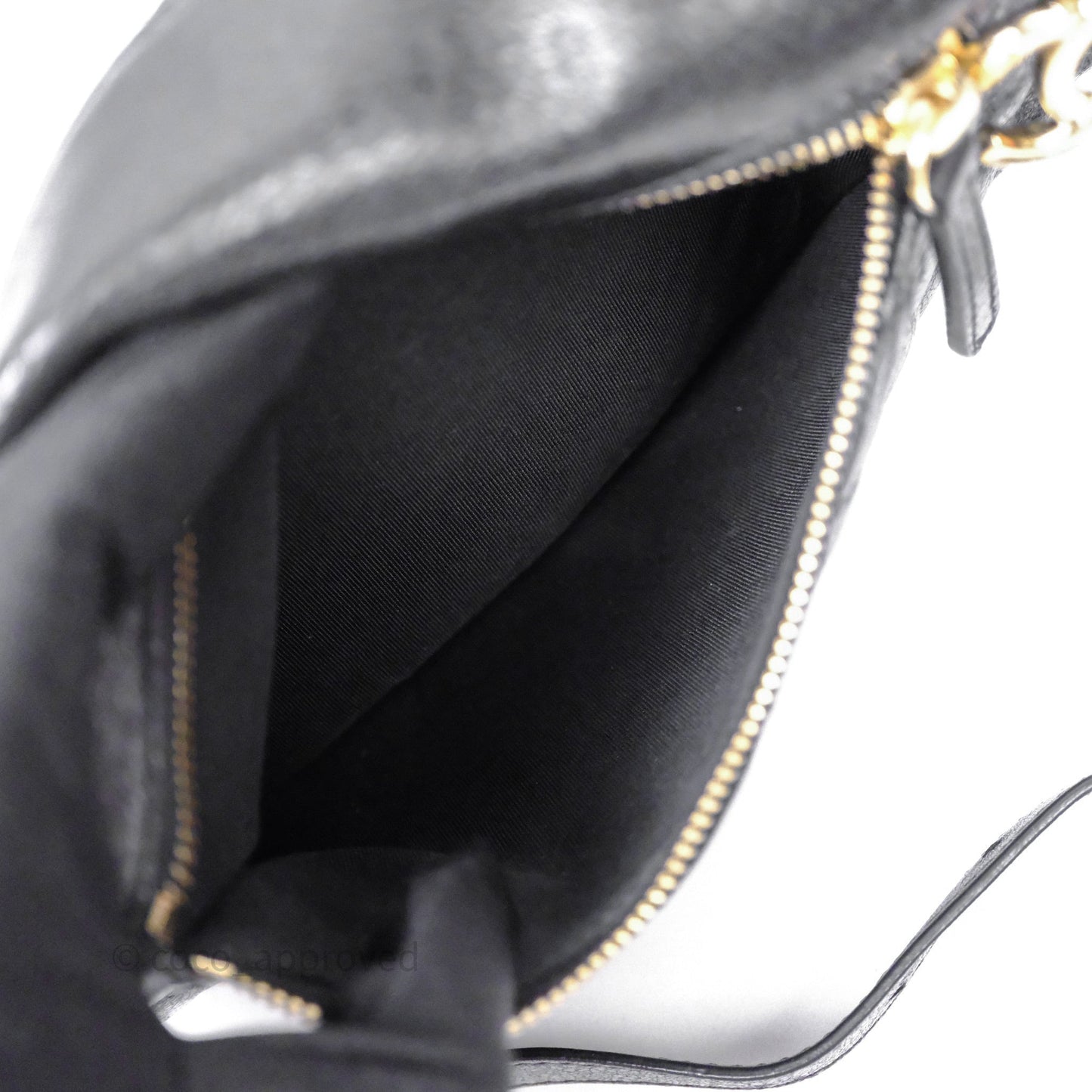 Chanel Waist Bag Black Crumpled Glazed Lambskin Gold Hardware