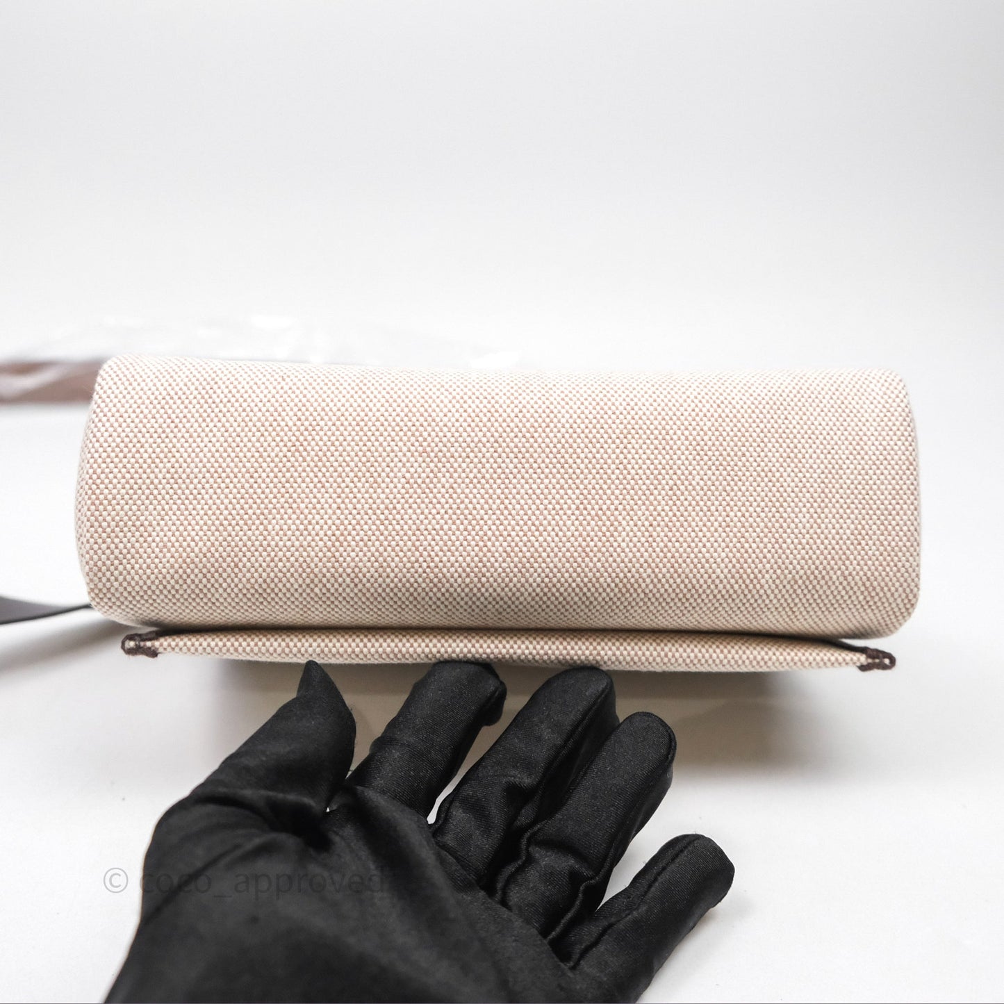 Hermès Mini Herbag Ebene 46 Canvas Palladium Hardware