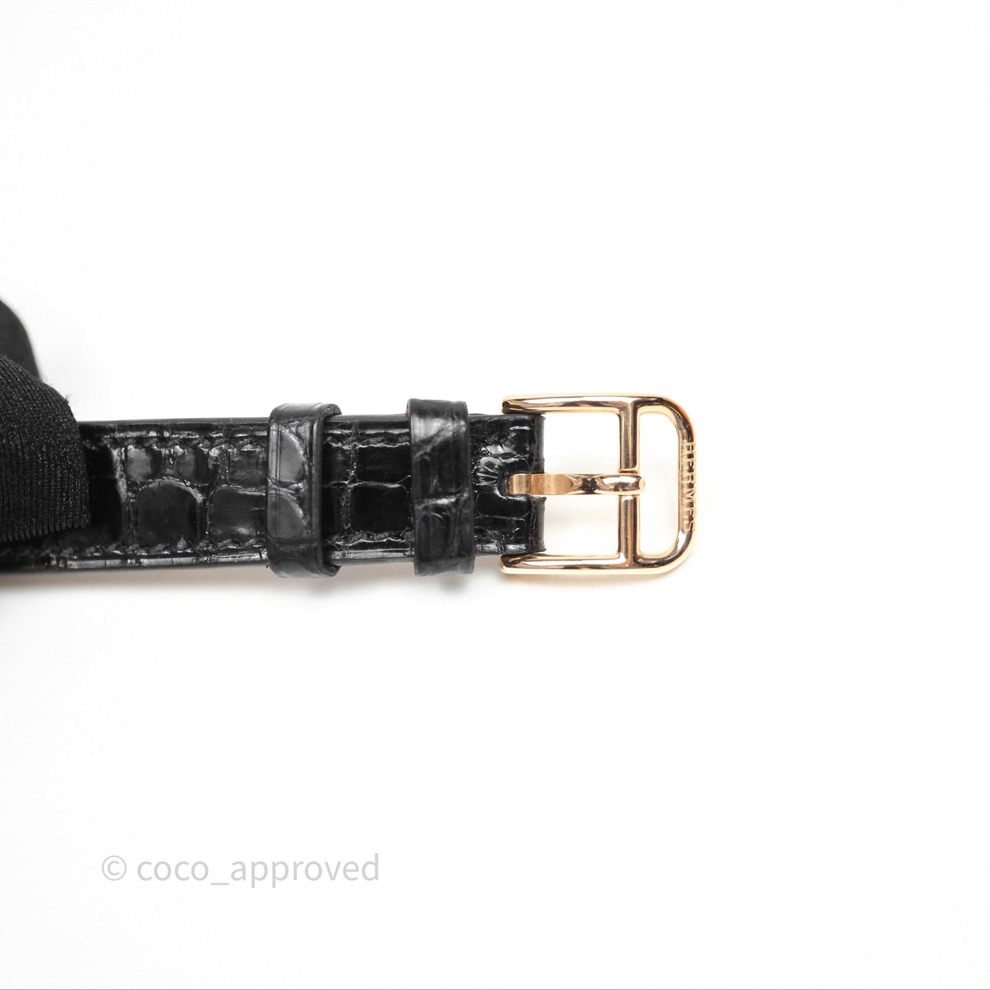 Hermès Cape Cod Watch Diamonds Black Noir 89 Rose Gold Hardware
