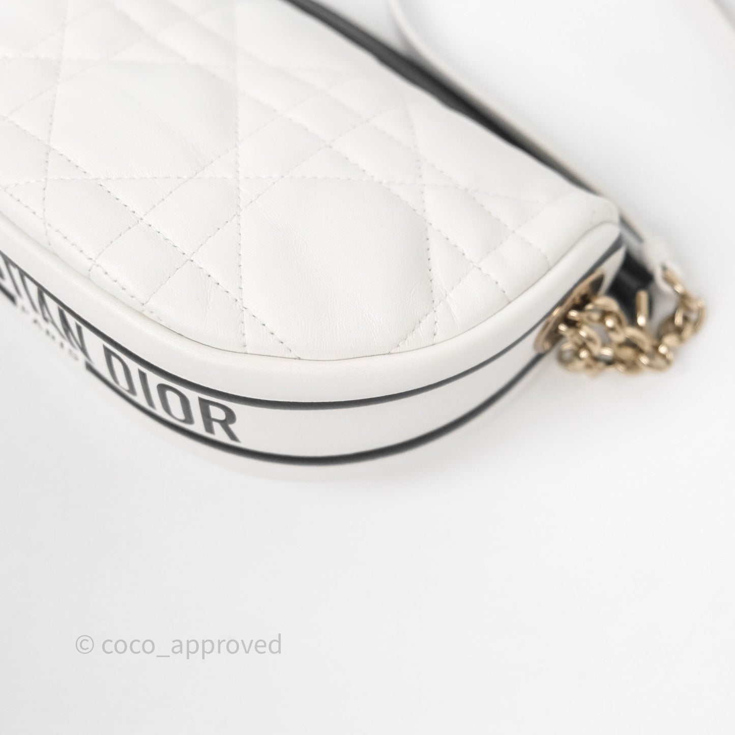 Dior Small Vibe Hobo Bag White Cannage Lambskin