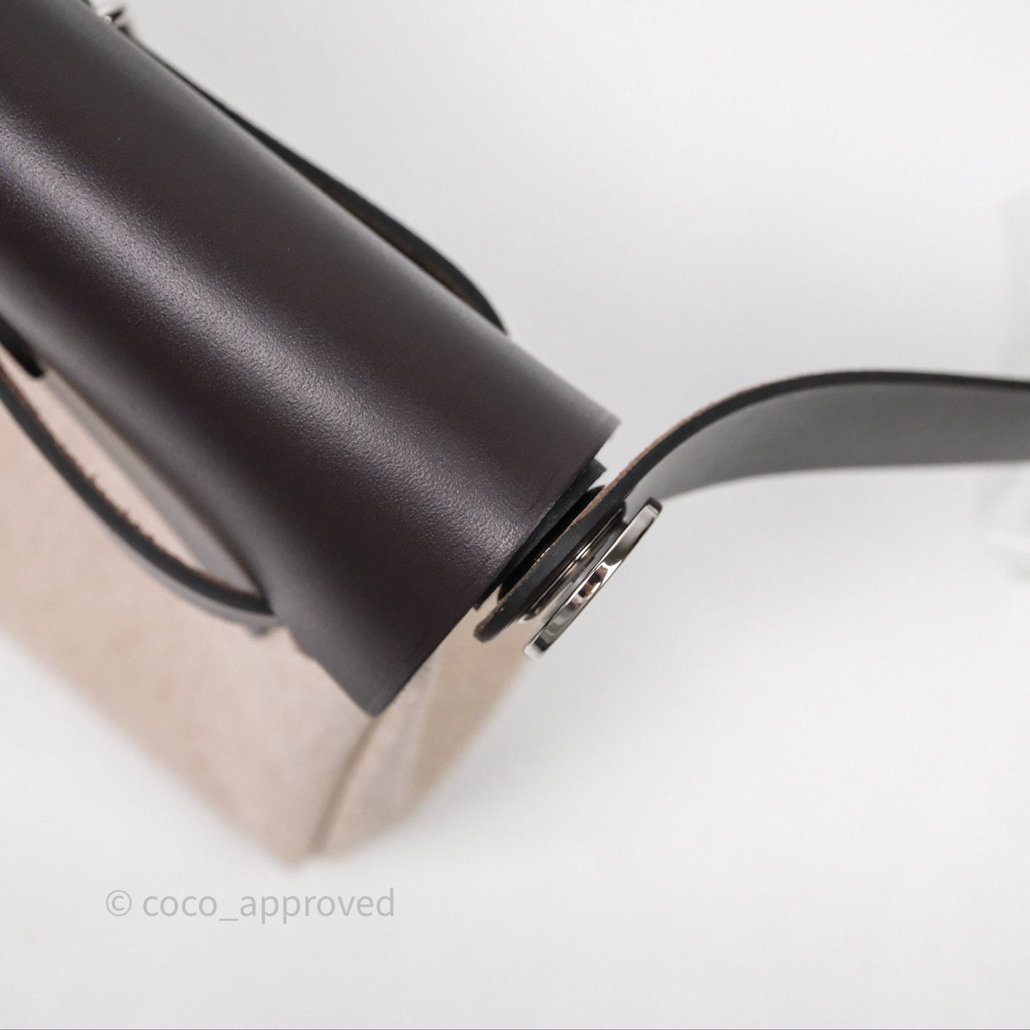 Hermès Mini Herbag Ebene 46 Canvas Palladium Hardware