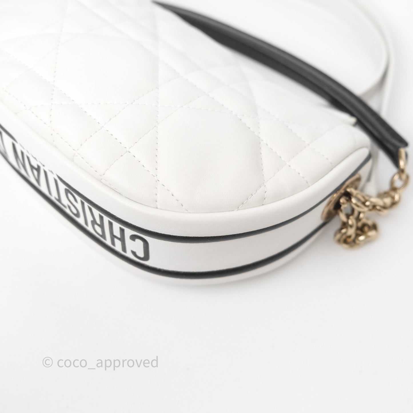 Dior Small Vibe Hobo Bag White Cannage Lambskin