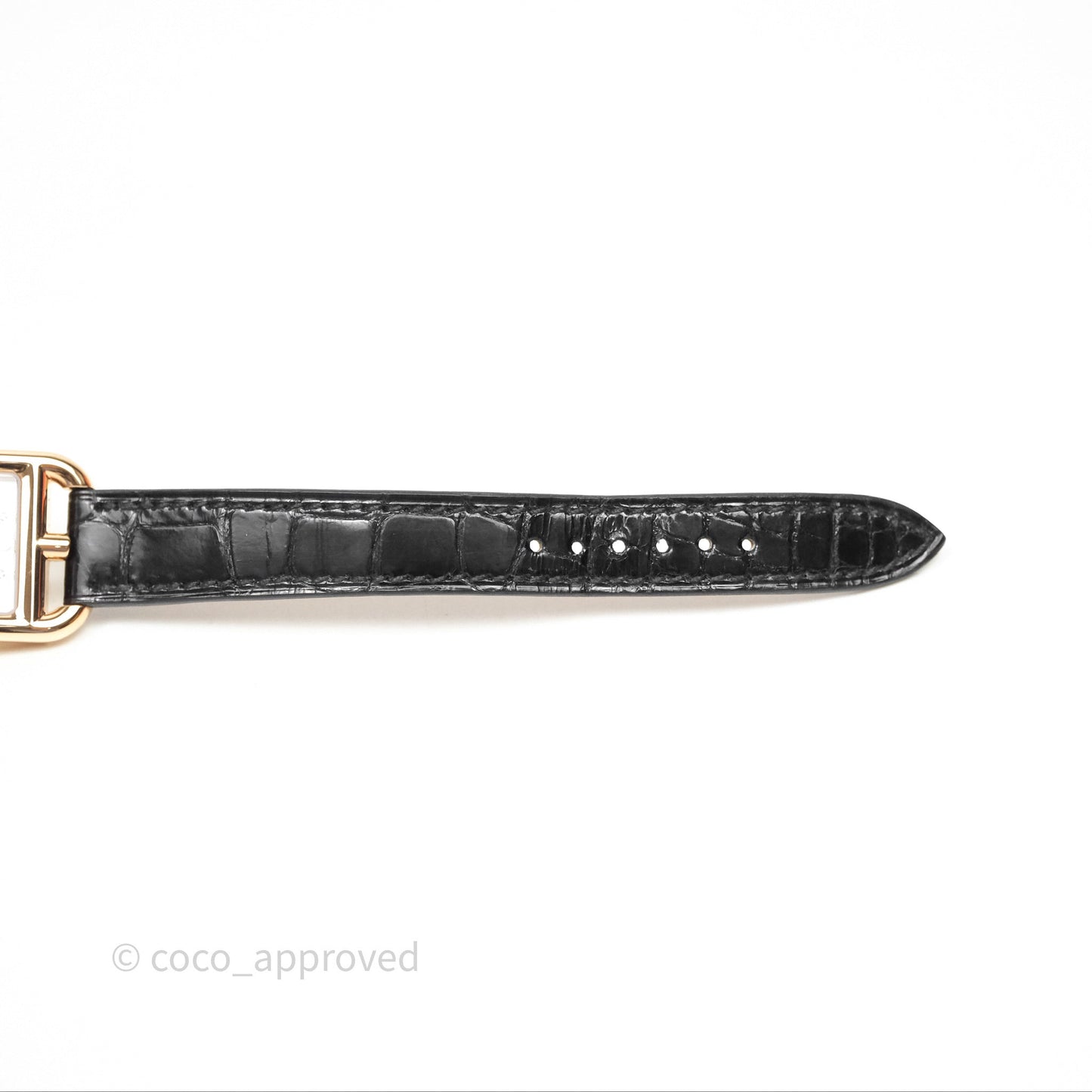 Hermès Cape Cod Watch Diamonds Black Noir 89 Rose Gold Hardware