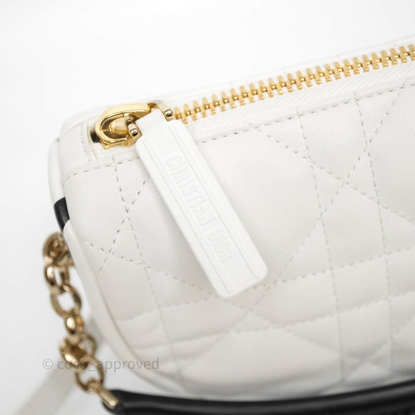 Dior Small Vibe Hobo Bag White Cannage Lambskin
