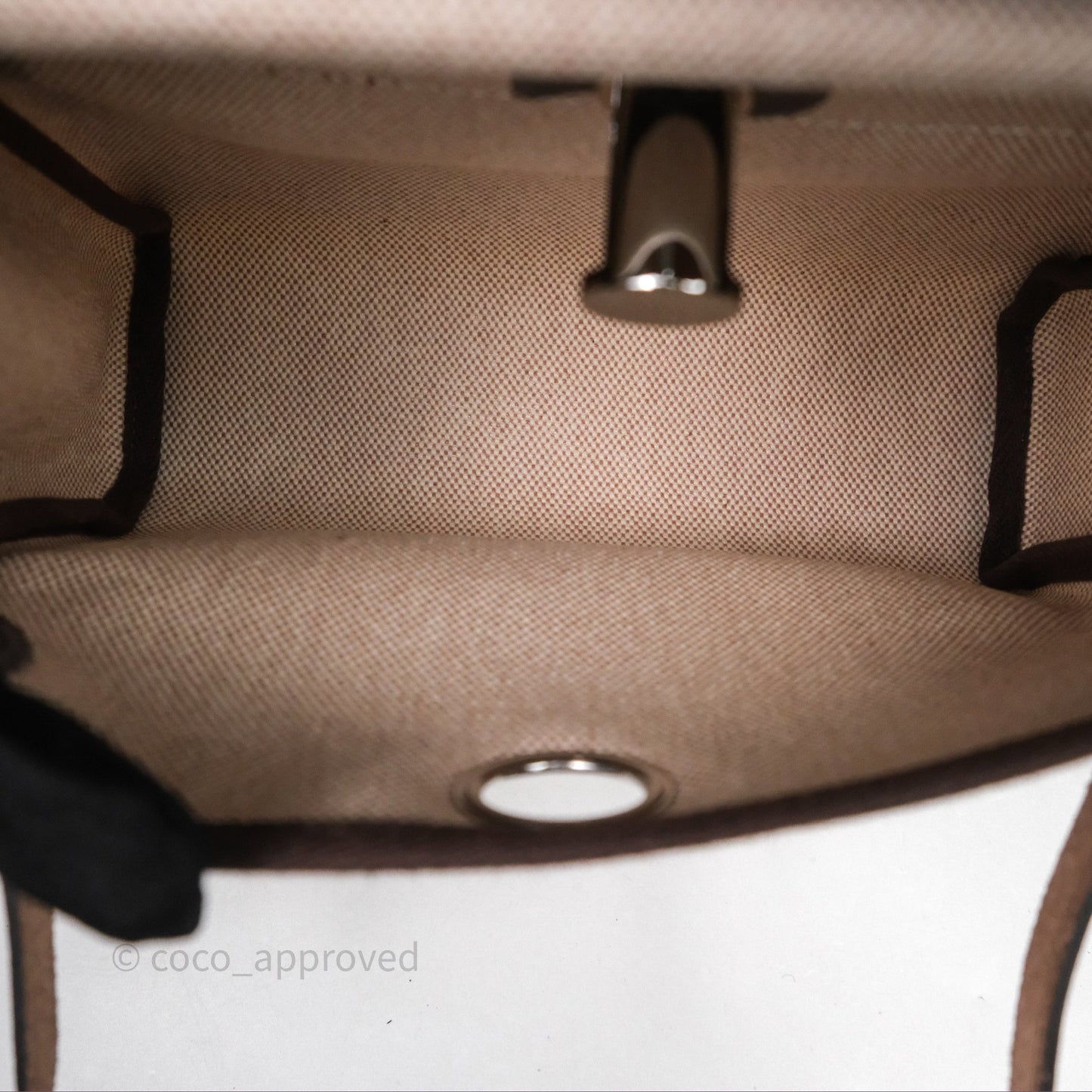 Hermès Mini Herbag Ebene 46 Canvas Palladium Hardware