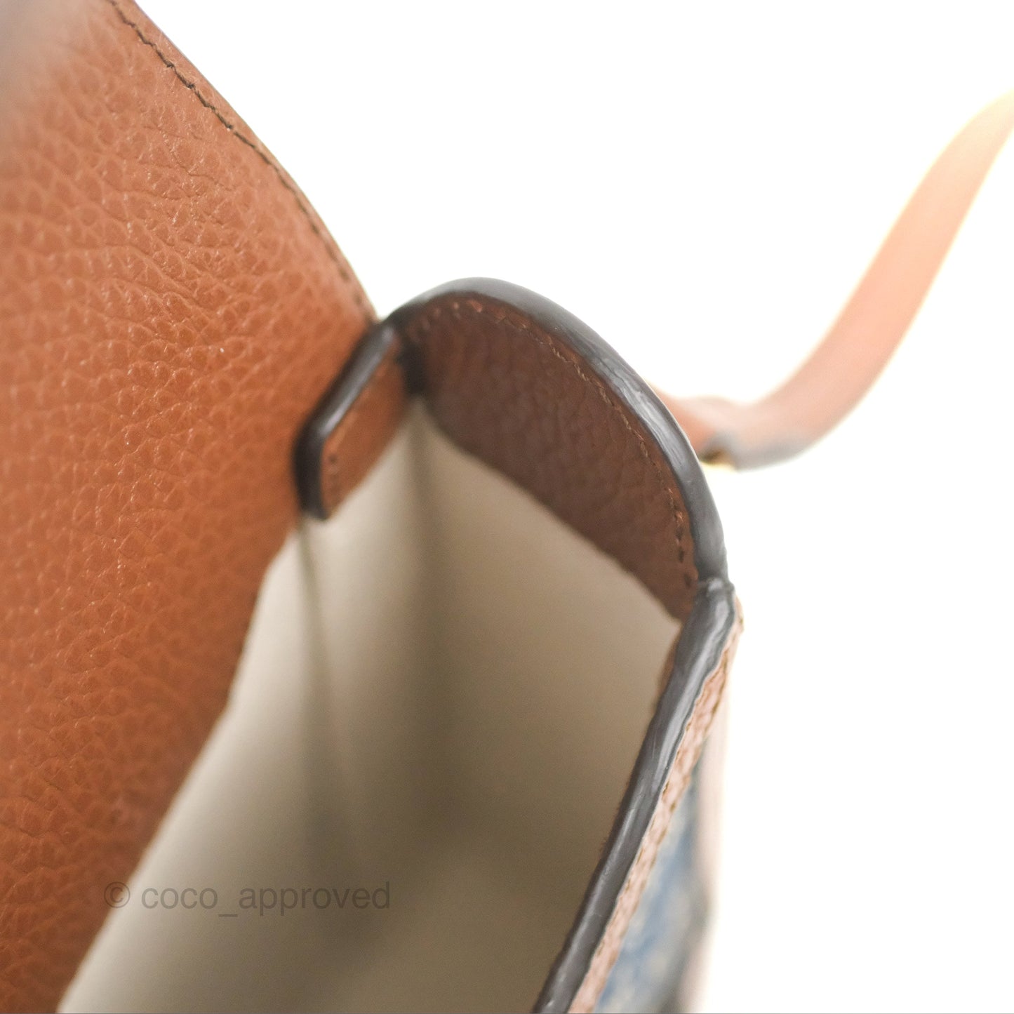 Gucci Horsebit 1955 Mini Bag GG Denim/ Brown Leather