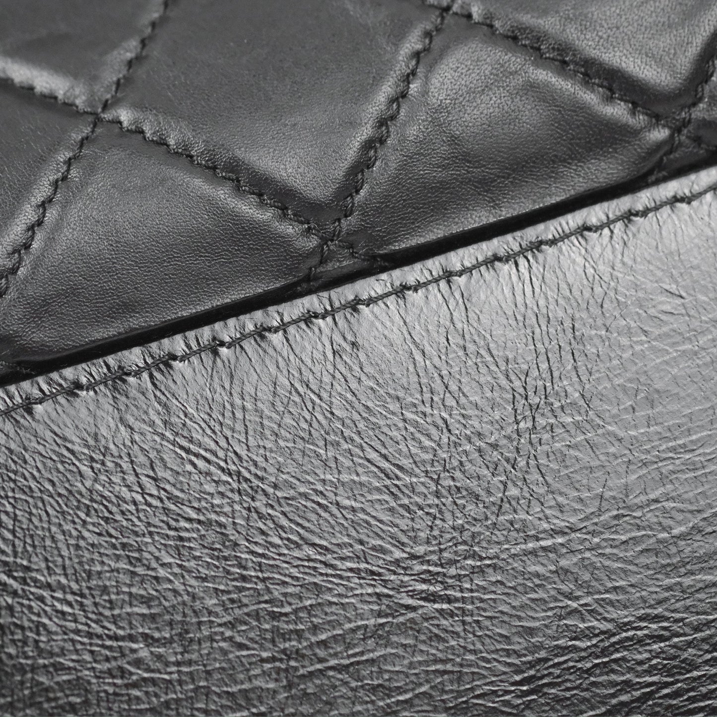 Chanel Large Gabrielle Hobo Black Aged Calfskin Mixed Hardware