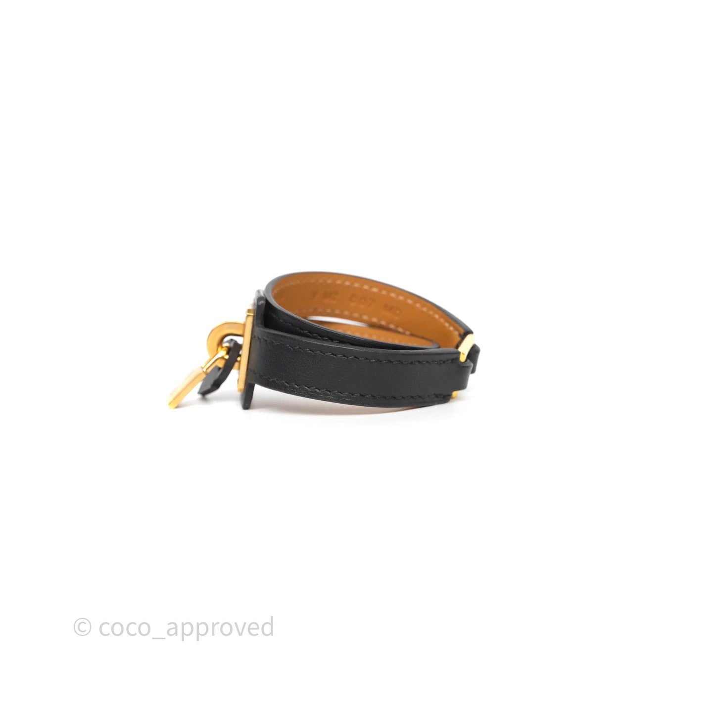 Hermès O'Kelly Bracelet Black Noir Swift Gold Hardware
