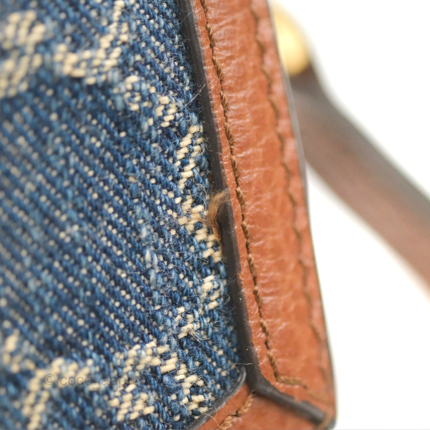 Gucci Horsebit 1955 Mini Bag GG Denim/ Brown Leather