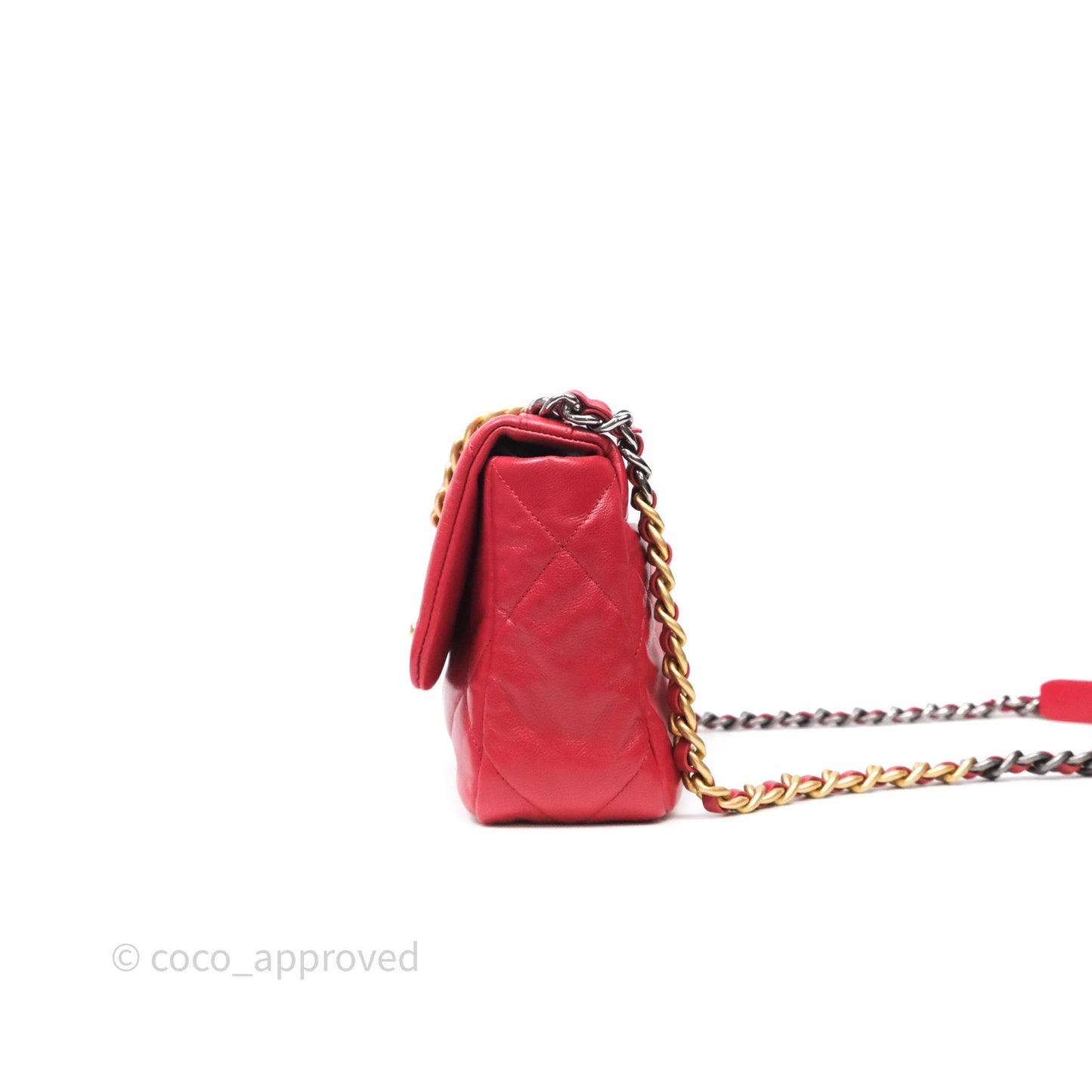 Chanel 19 Small Red Mixed Hardware