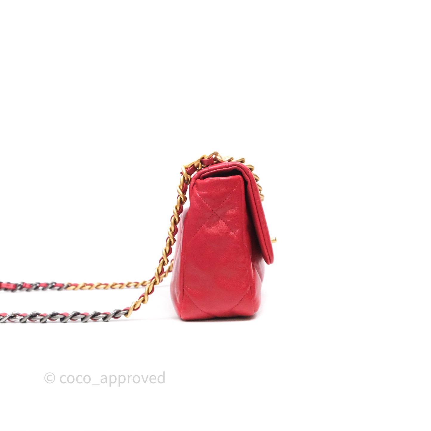 Chanel 19 Small Red Mixed Hardware