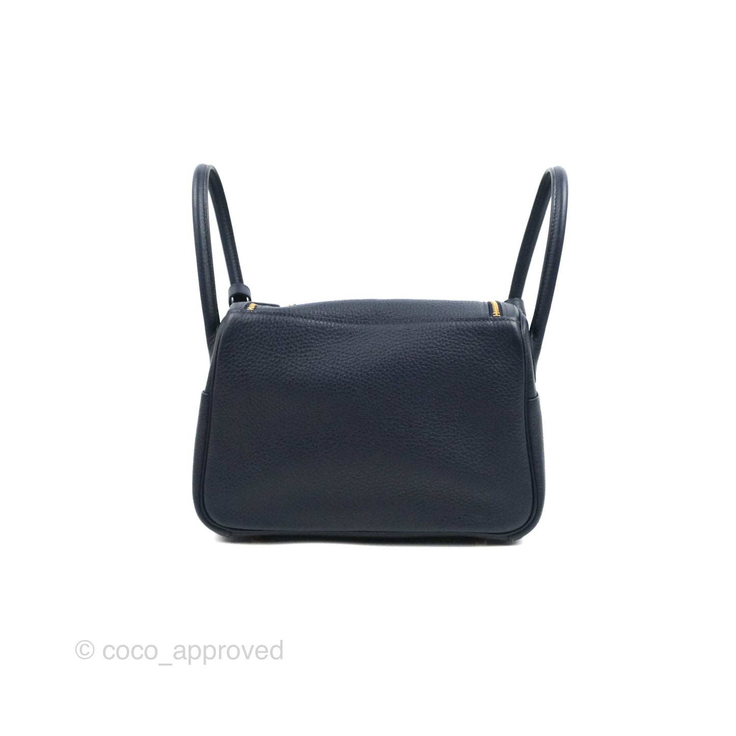 Hermès Lindy 26 Taurillion Clemence Bleu Nuit 2Z Gold Hardware