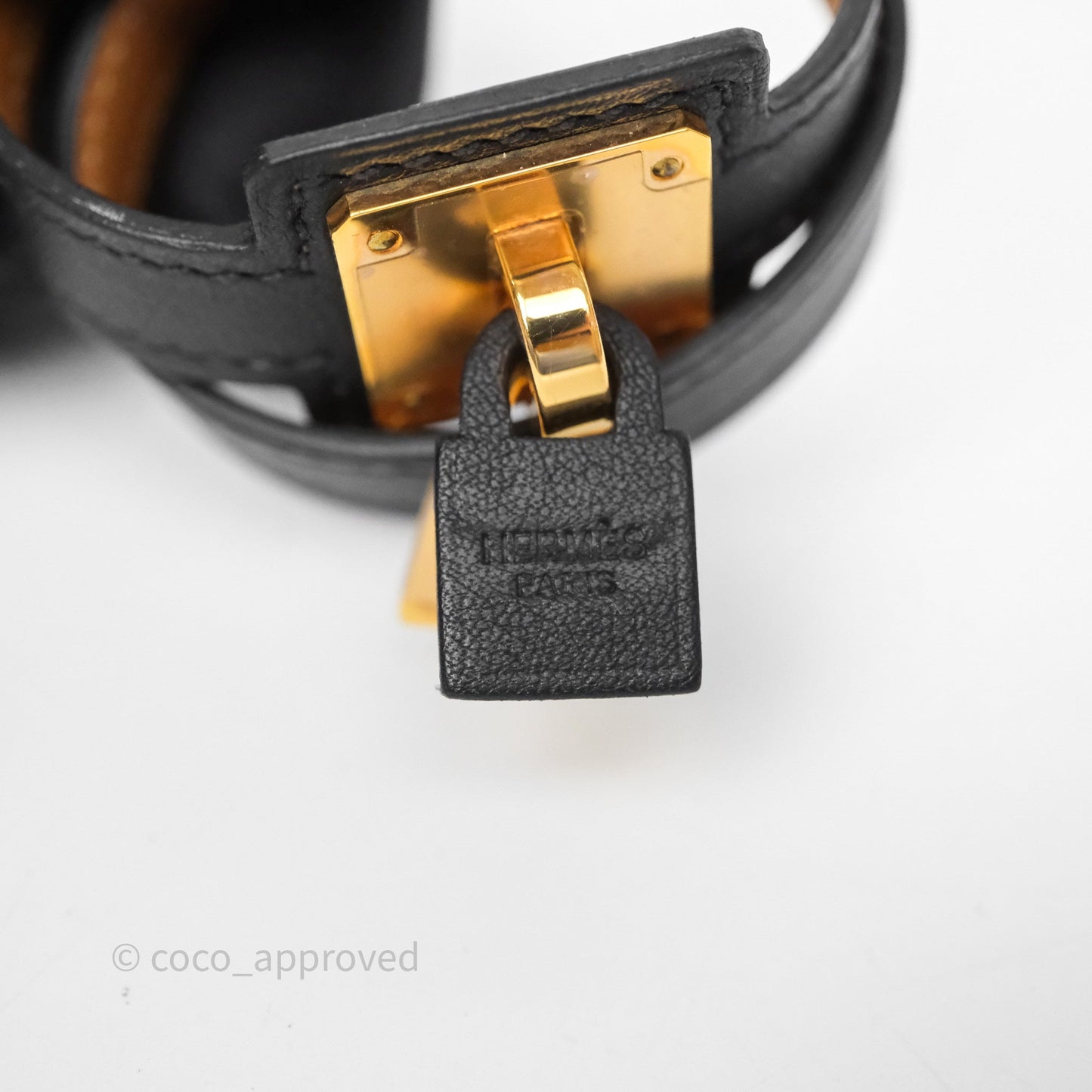 Hermès O'Kelly Bracelet Black Noir Swift Gold Hardware