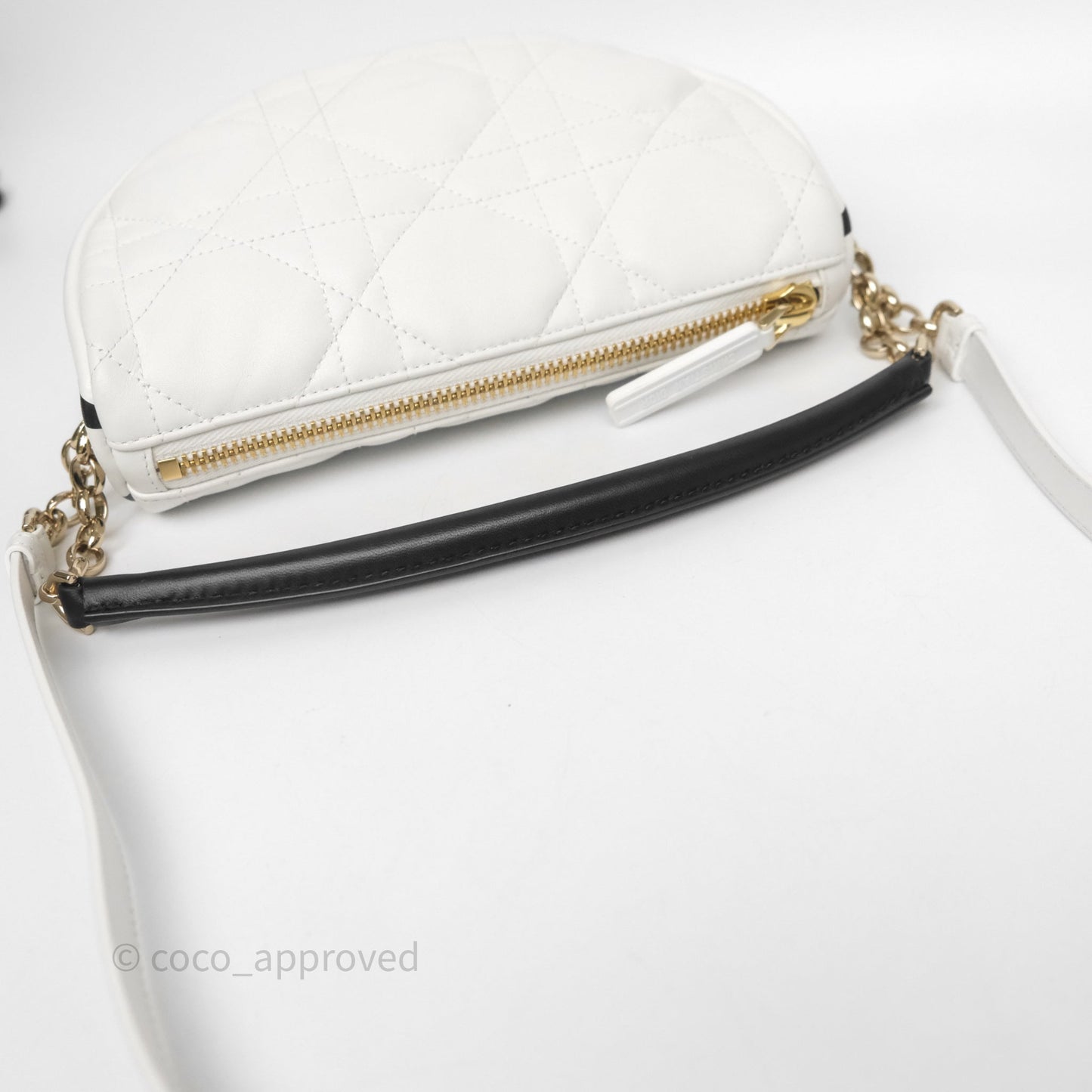 Dior Small Vibe Hobo Bag White Cannage Lambskin