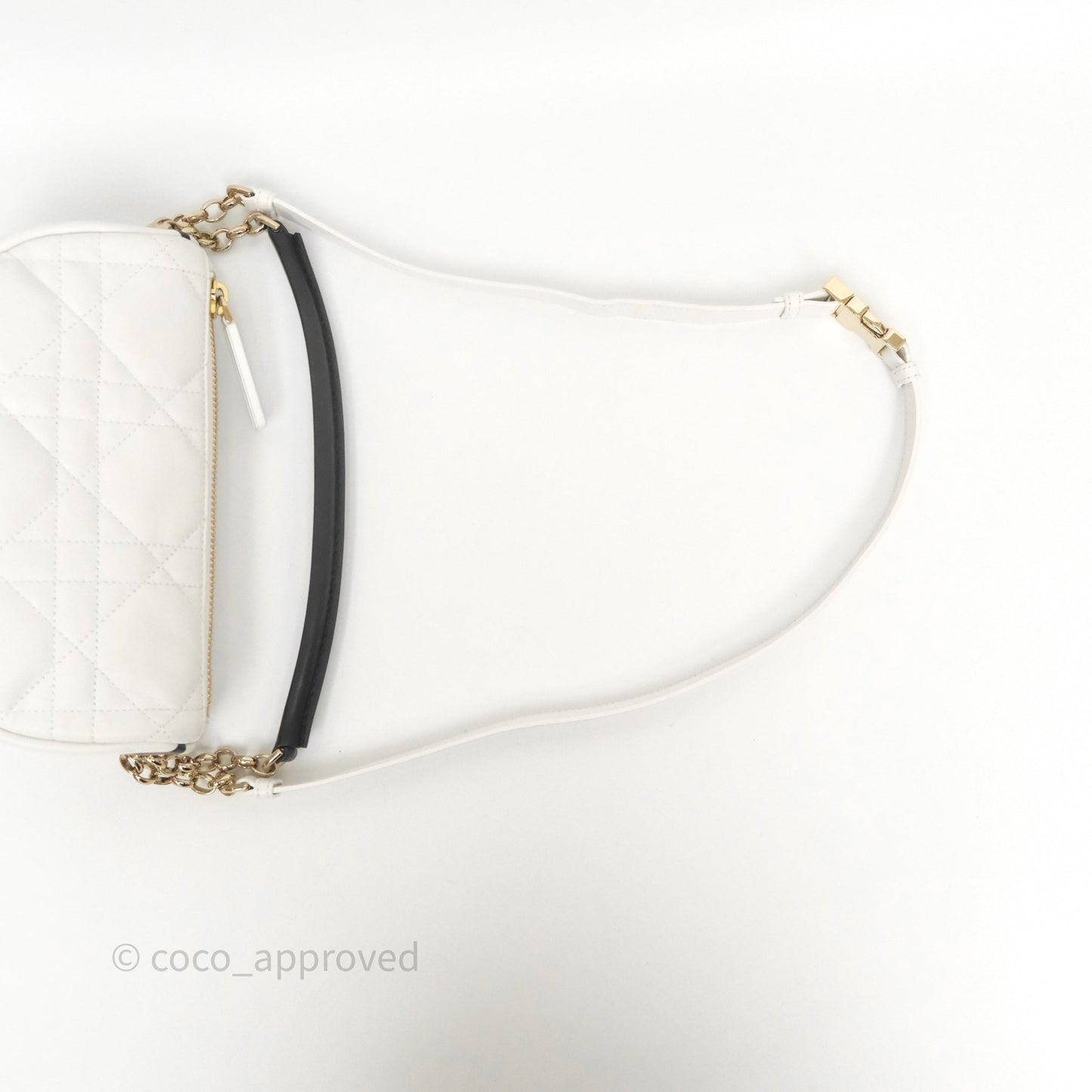 Dior Small Vibe Hobo Bag White Cannage Lambskin
