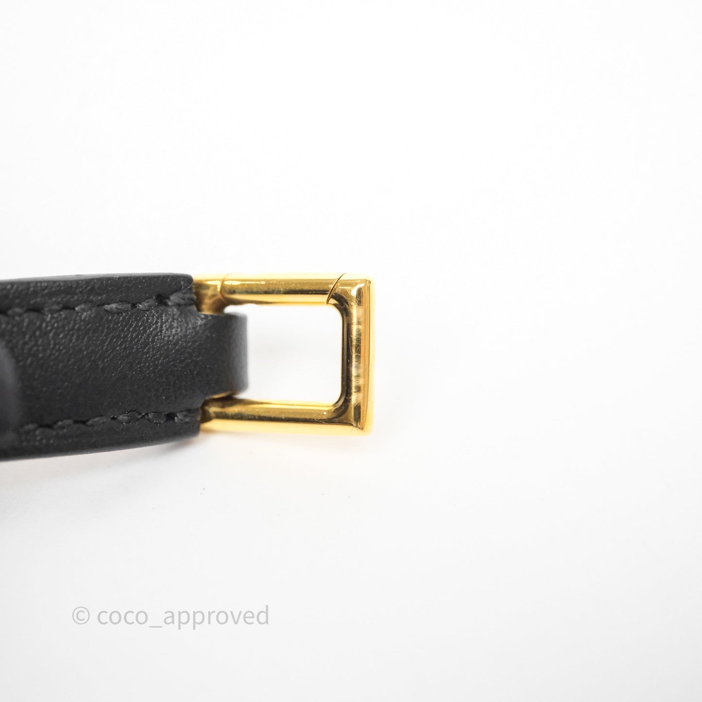 Hermès O'Kelly Bracelet Black Noir Swift Gold Hardware