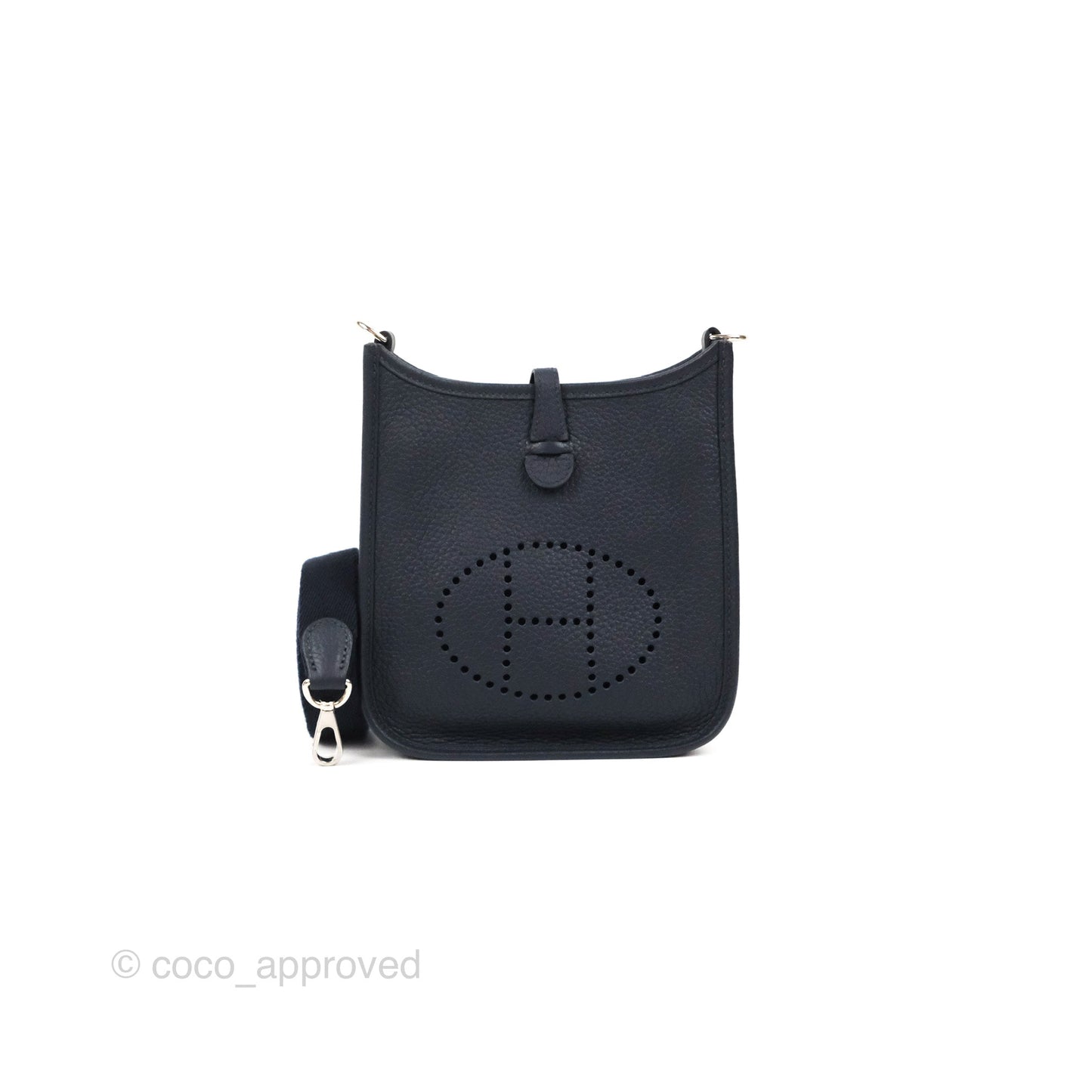 Hermès Mini Evelyne 16 Bleu Nuit 2Z /Bleu Indigo 76 Clemence