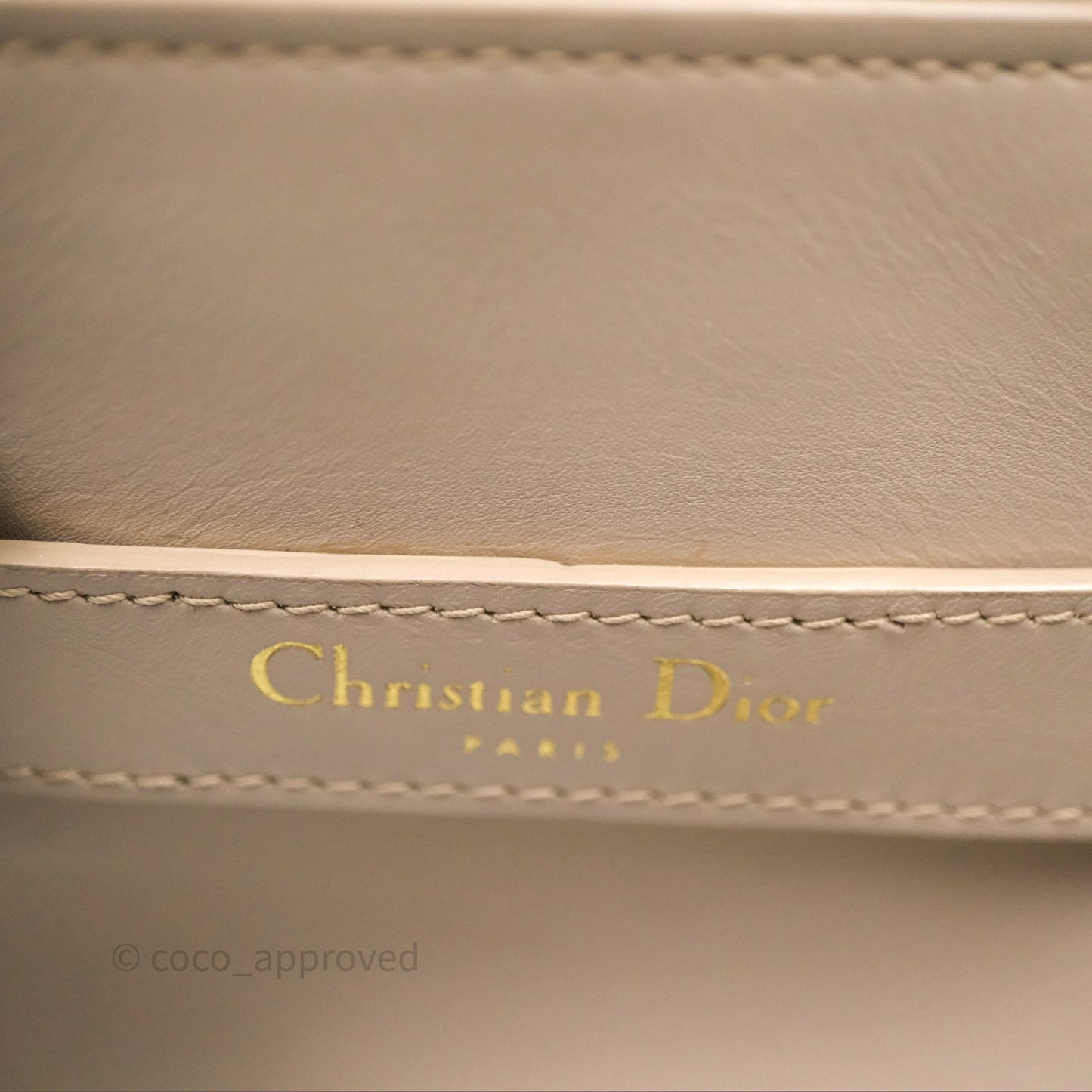 Christian Dior Medium C'est Dior Bag Beige CD-Embossed Calfskin Gold Hardware
