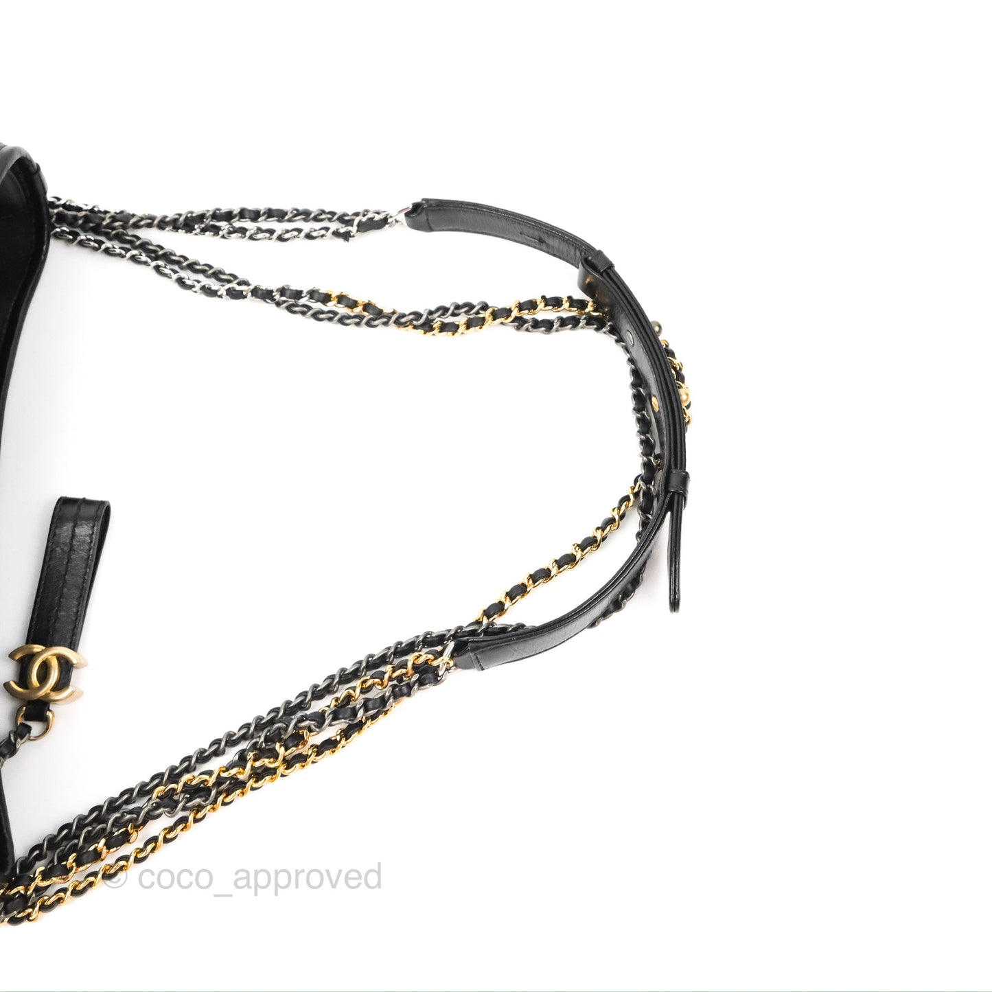 Chanel Large Gabrielle Hobo Black Aged Calfskin Mixed Hardware