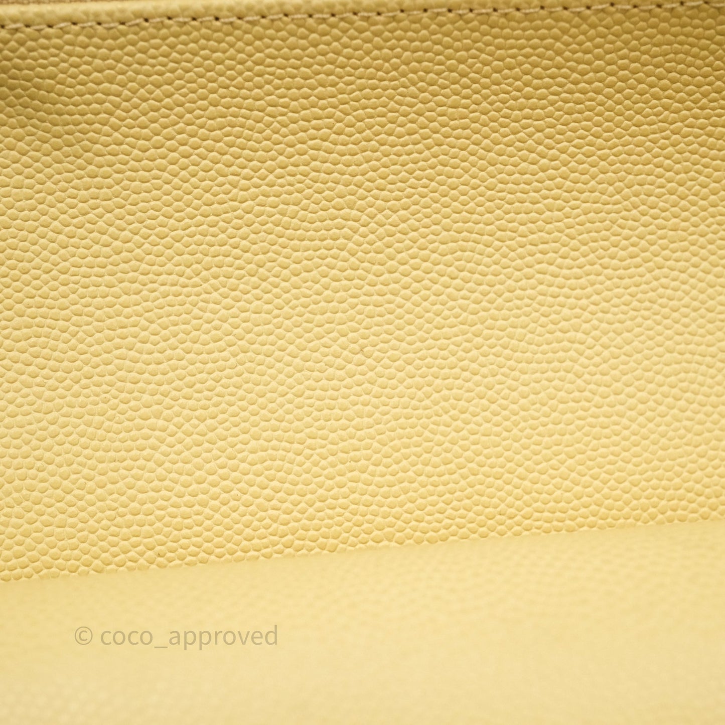 Chanel Classic M/L Medium Flap Quilted Yellow Caviar Gold Hardware