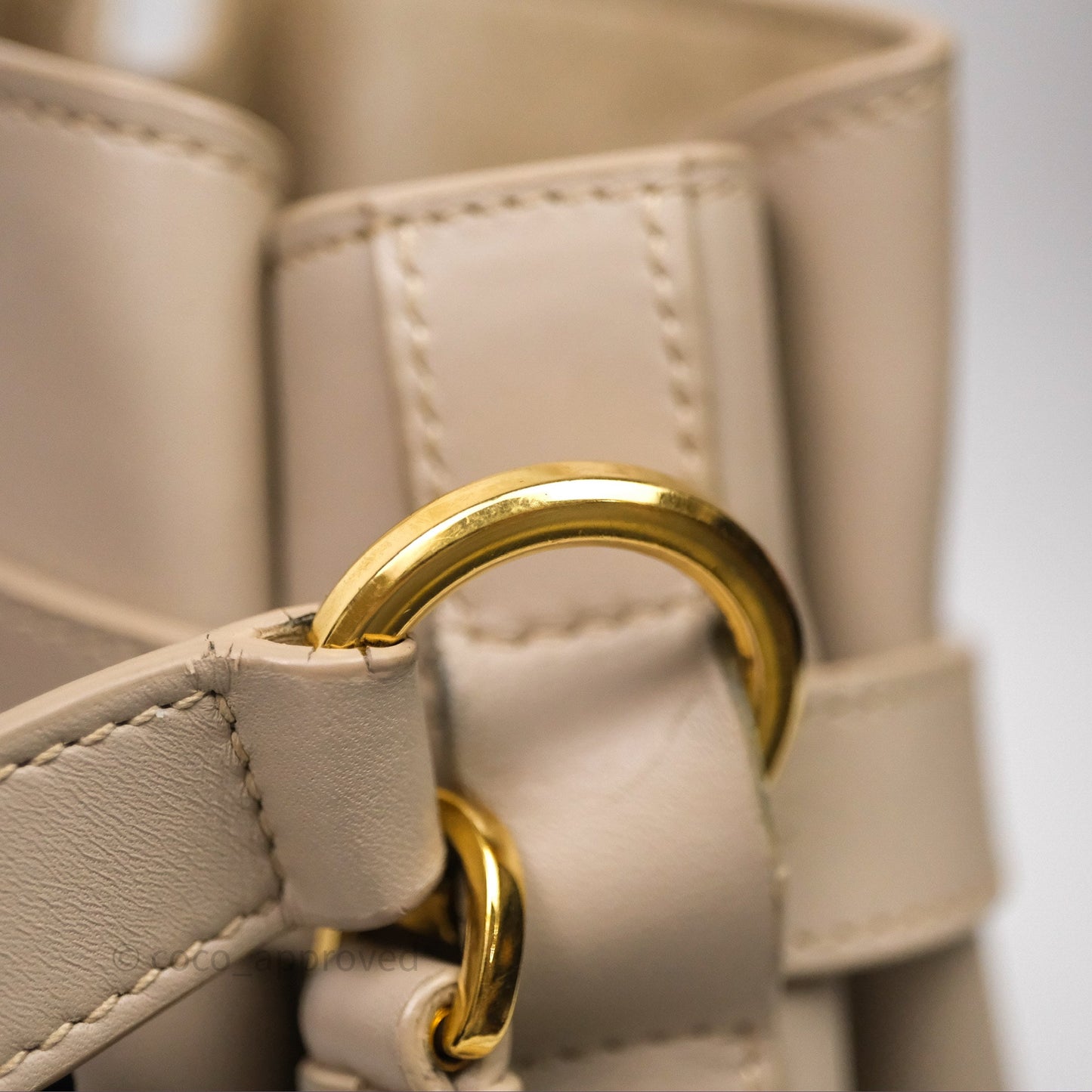 Christian Dior Medium C'est Dior Bag Beige CD-Embossed Calfskin Gold Hardware