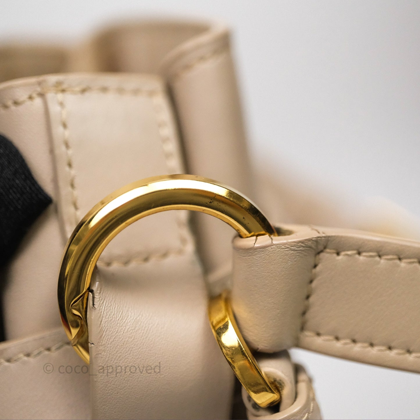 Christian Dior Medium C'est Dior Bag Beige CD-Embossed Calfskin Gold Hardware
