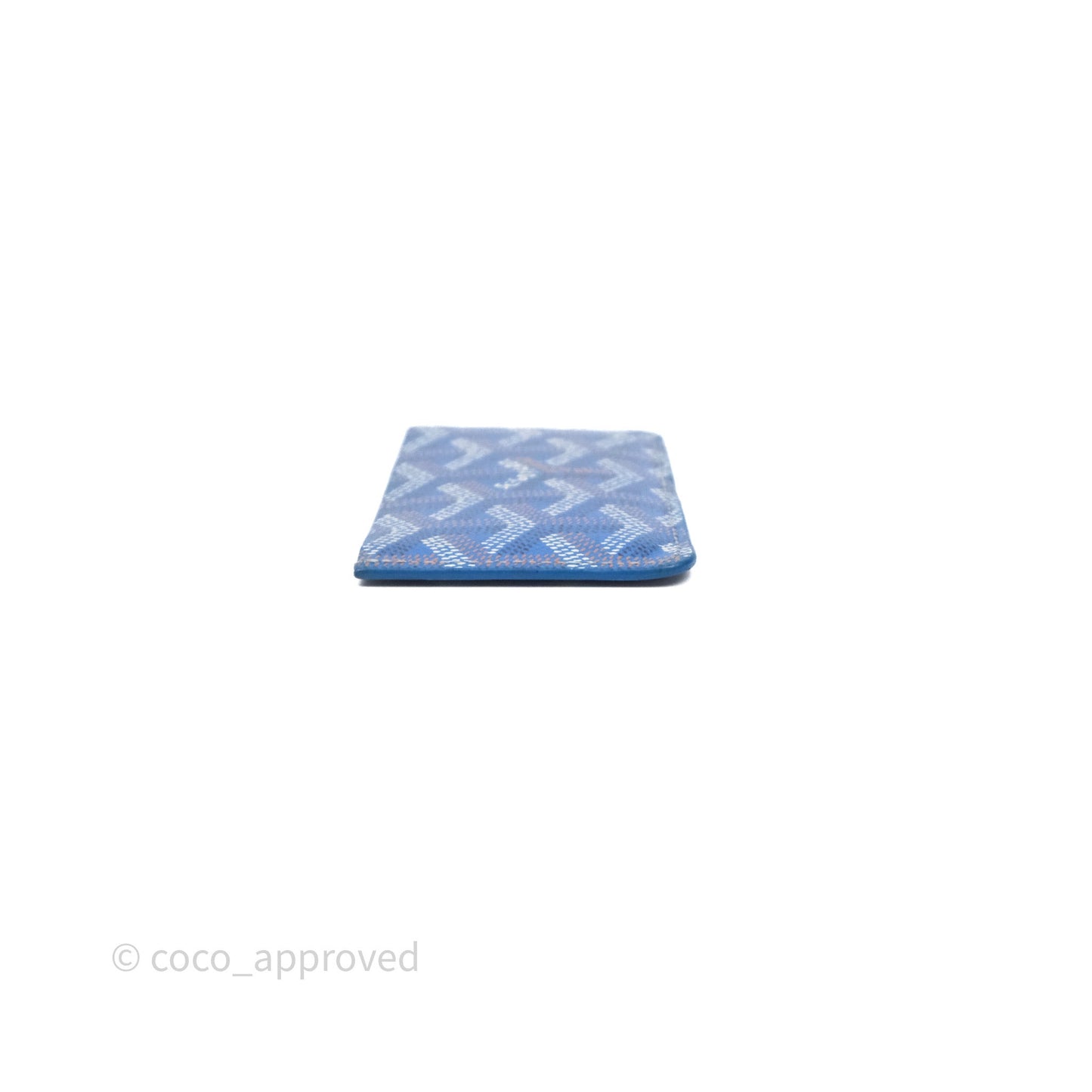 Goyard Card Holder Blue Goyardine Canvas