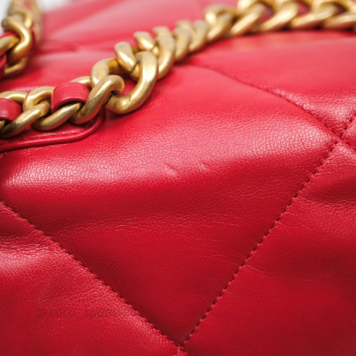 Chanel 19 Small Red Mixed Hardware