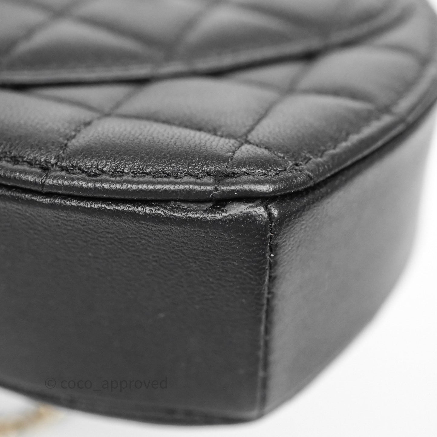 Chanel Small Heart Bag Black Lambskin Gold Hardware 22S