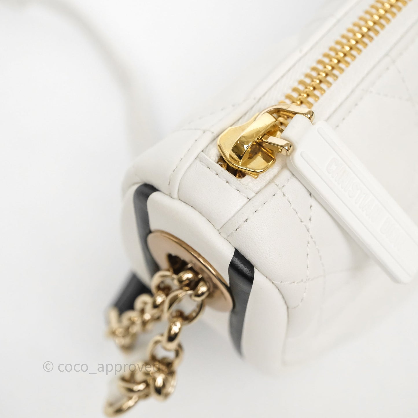 Dior Small Vibe Hobo Bag White Cannage Lambskin