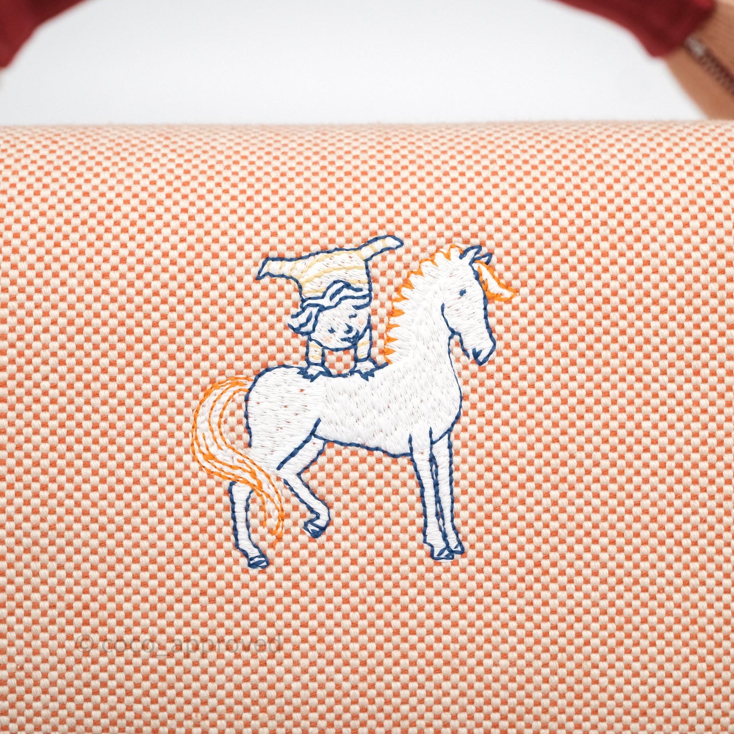 Hermès Large Bride-A-Brac Cabriole Canvas Terracotta